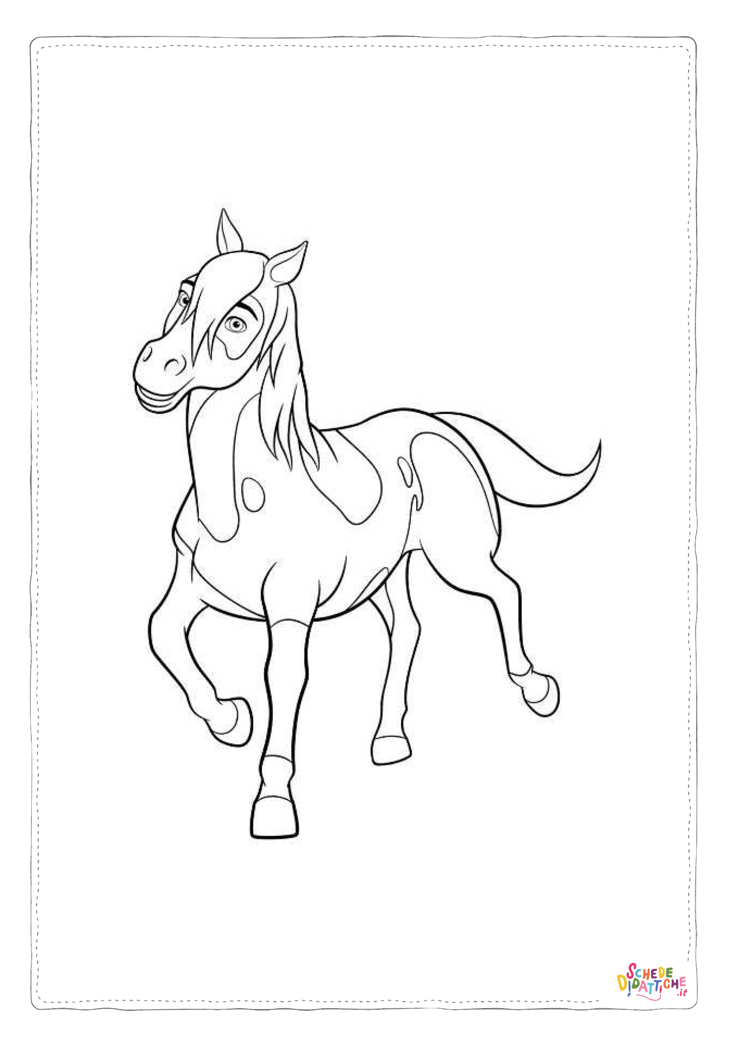Disegno "Disegno di cavallo da stampare e colorare 68" Disegno di cavallo da stampare e colorare 68