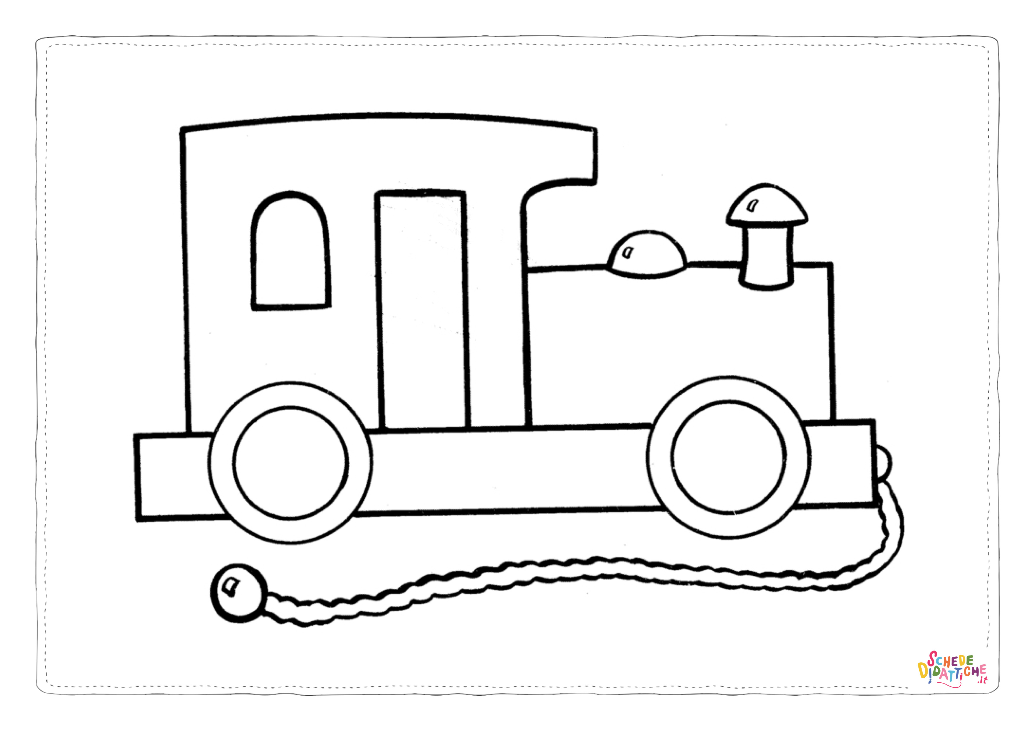 Disegno di treno da stampare e colorare 108