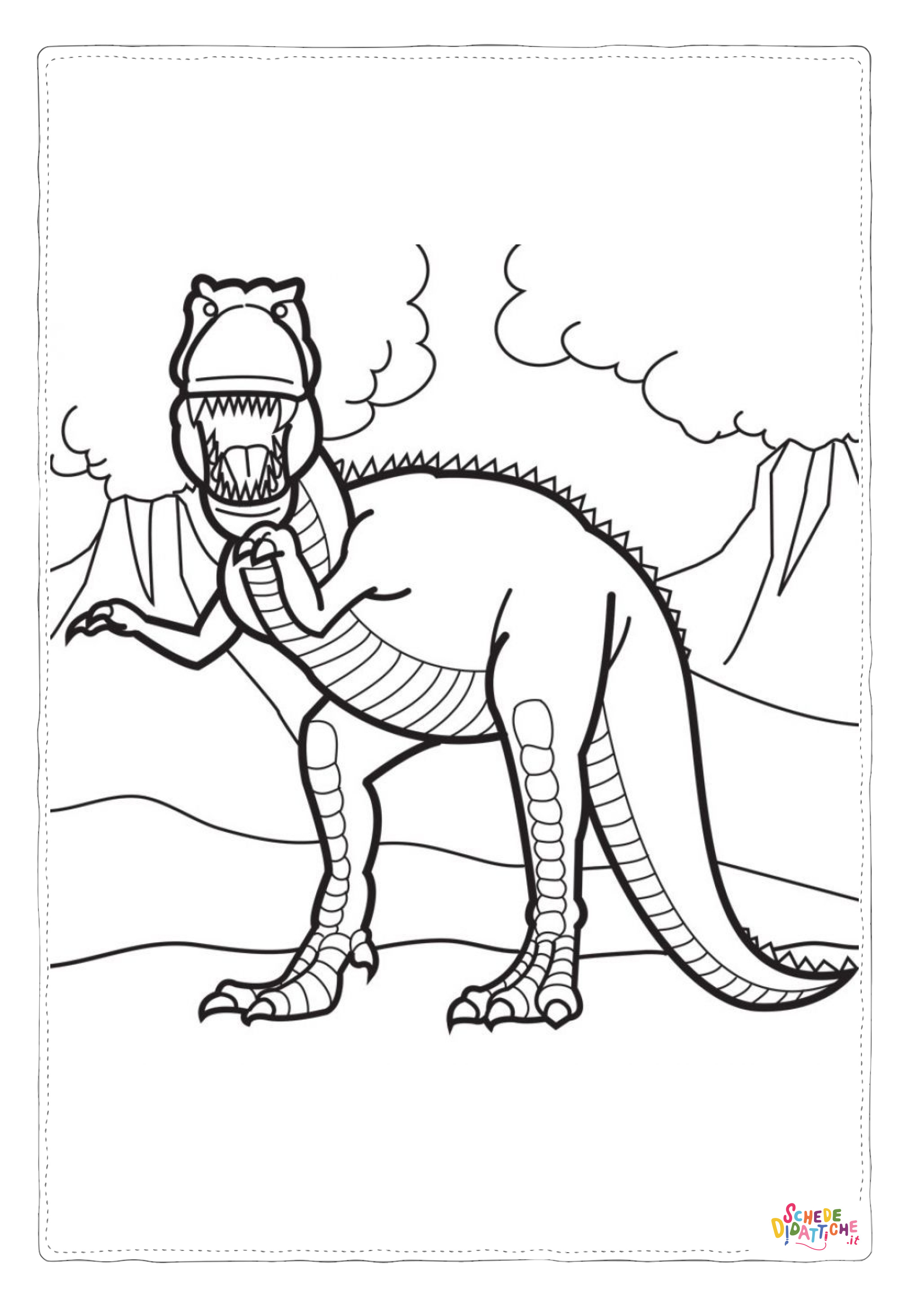 Disegno "Disegno di Tirannosauro da stampare e colorare 57" Disegno di Tirannosauro da stampare e colorare 57