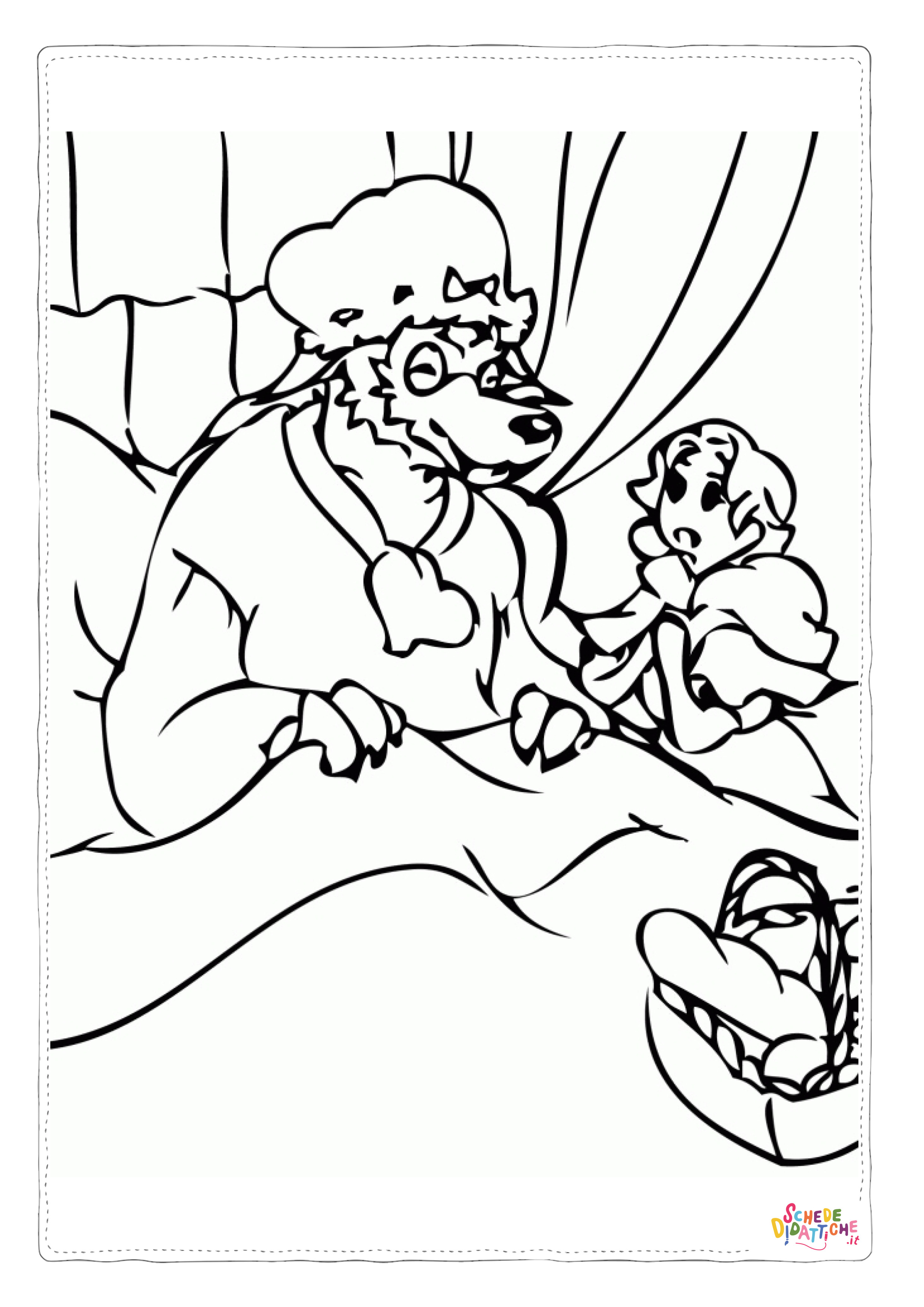 Disegno "Disegno di Cappuccetto Rosso da stampare e colorare 7" Disegno di Cappuccetto Rosso da stampare e colorare 7