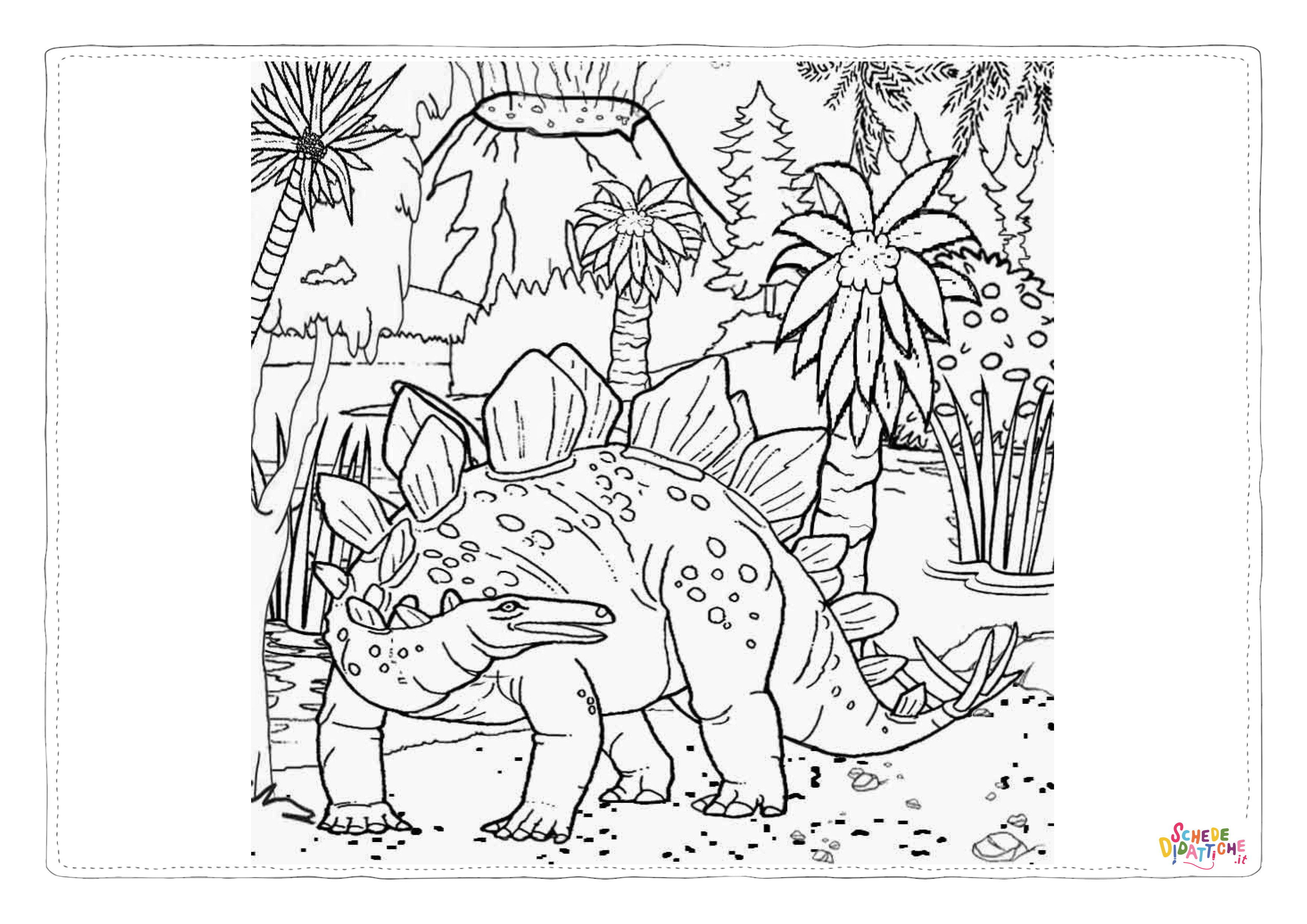 Disegno "Disegno di Stegosauro da stampare e colorare 20" Disegno di Stegosauro da stampare e colorare 20