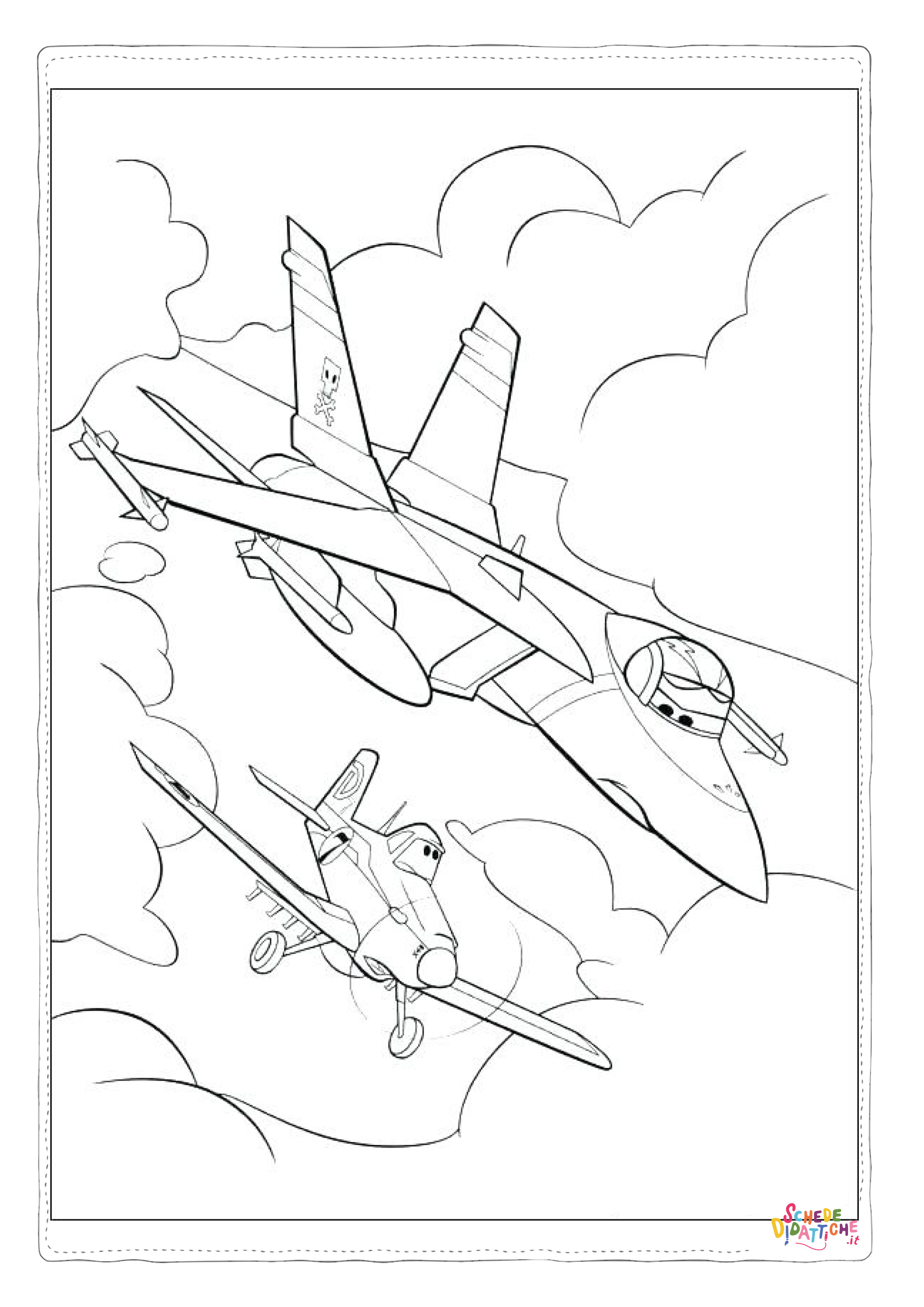 Disegno "Disegno di aereo militare da stampare e colorare 60" Disegno di aereo militare da stampare e colorare 60