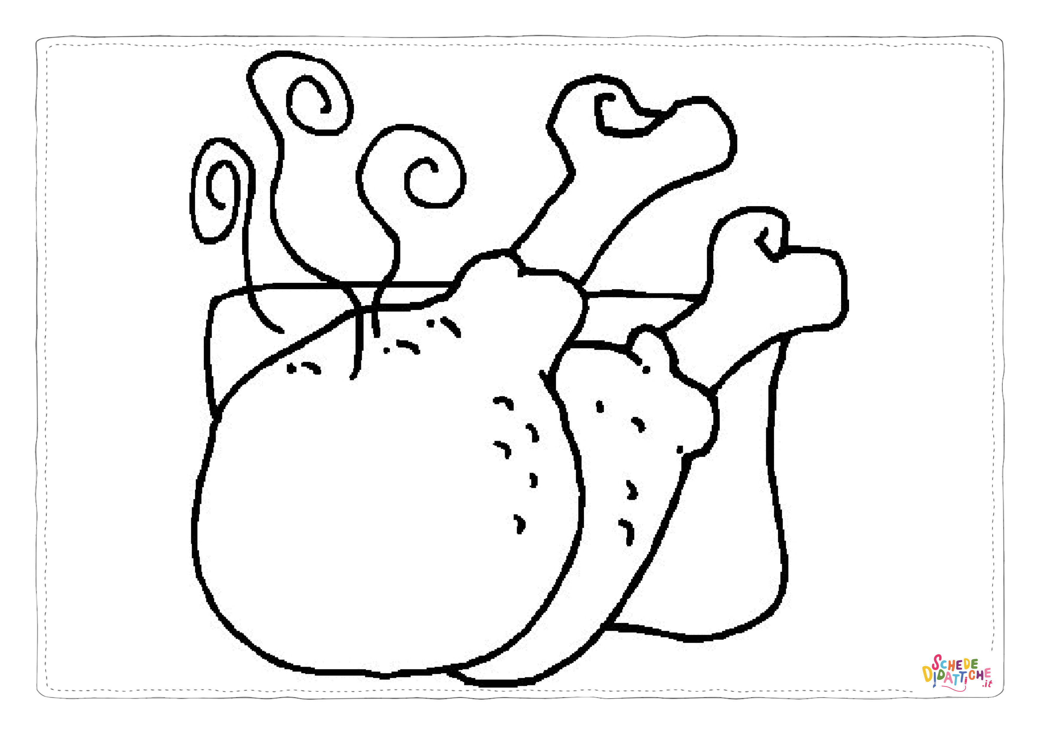 Disegno di carne da stampare e colorare 3