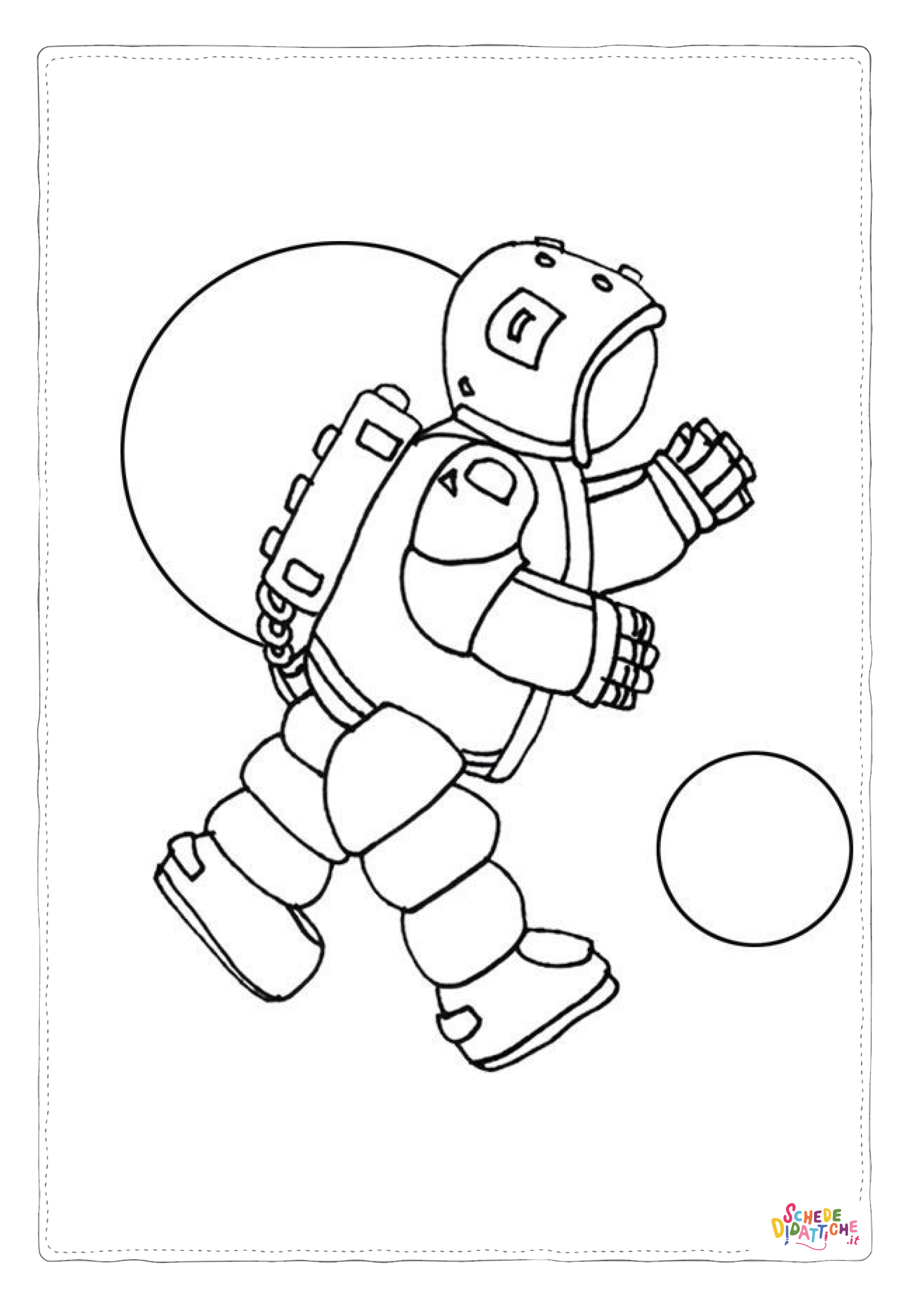 Disegno "Disegno di astronauta da stampare e colorare 22" Disegno di astronauta da stampare e colorare 22