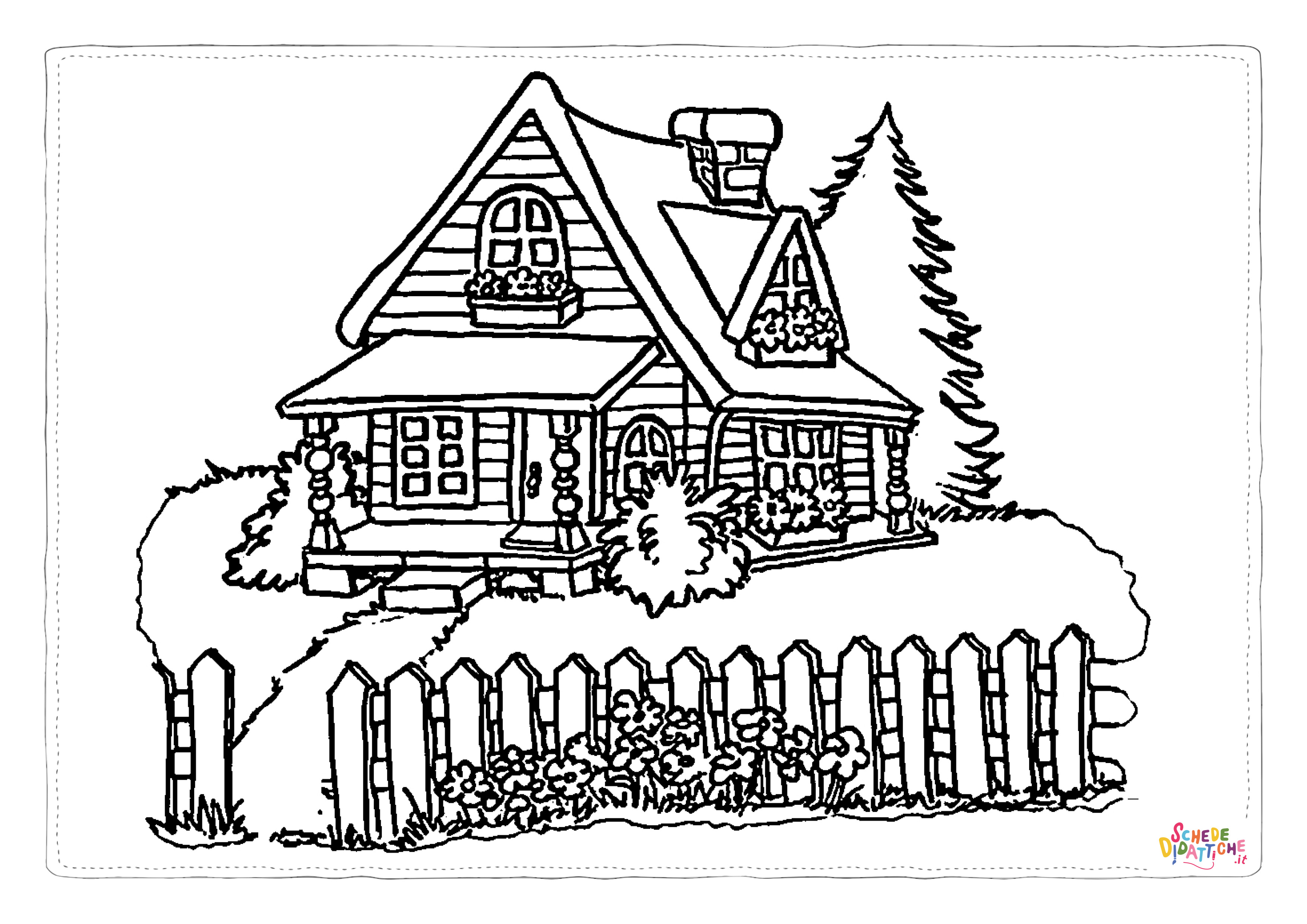 Disegno "Disegno di casa infestata da stampare e colorare 15" Disegno di casa infestata da stampare e colorare 15
