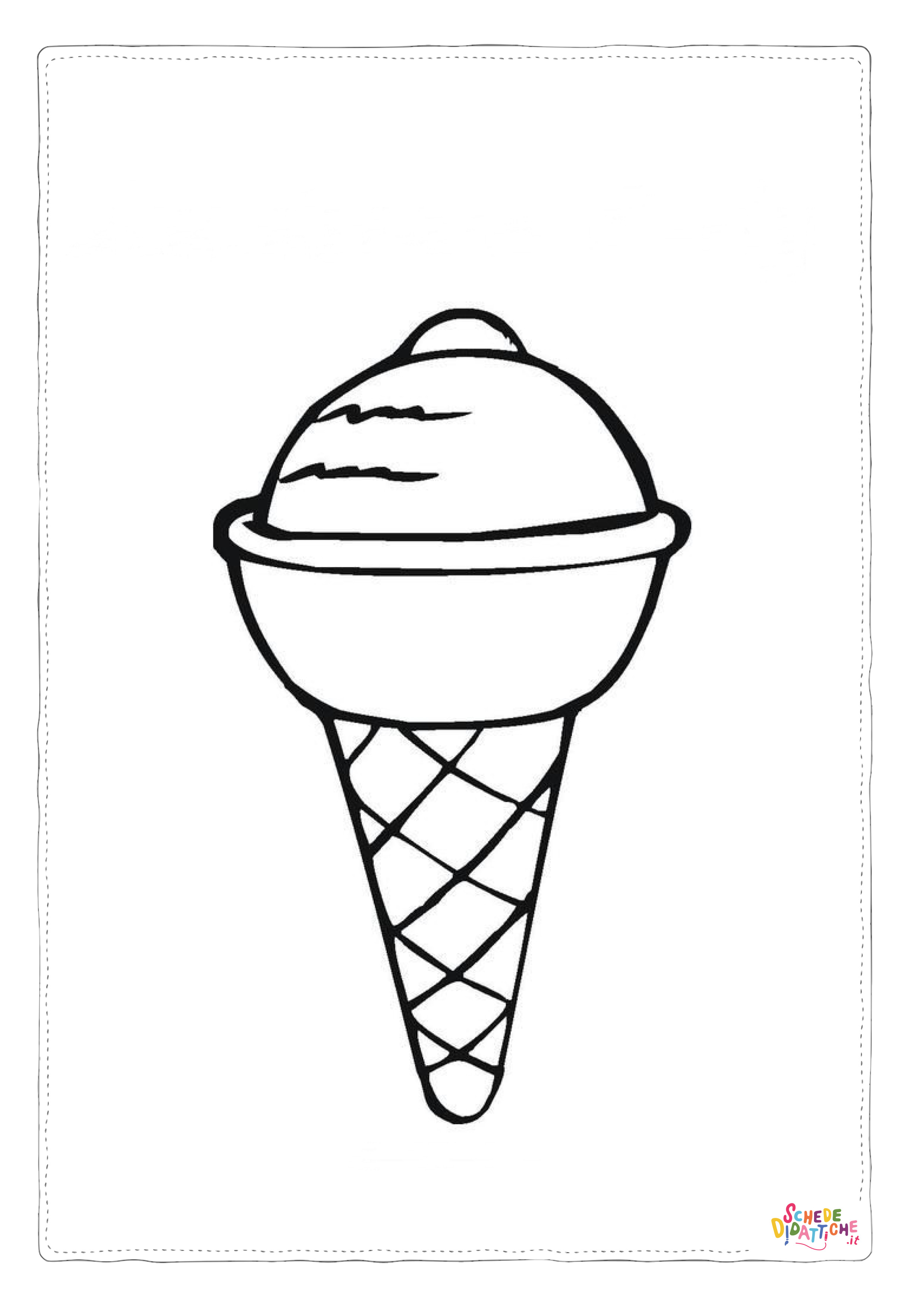 Disegno "Disegno di gelato da stampare e colorare 57" Disegno di gelato da stampare e colorare 57