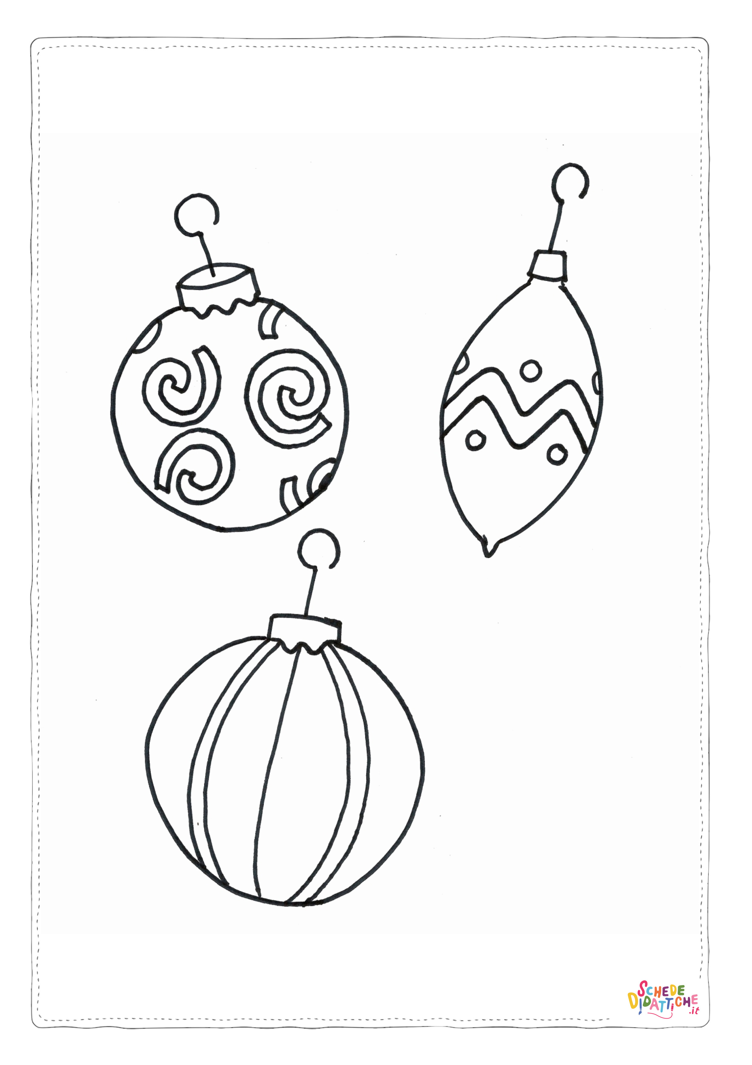 Disegno "Disegno di palla di Natale da stampare e colorare 50" Disegno di palla di Natale da stampare e colorare 50