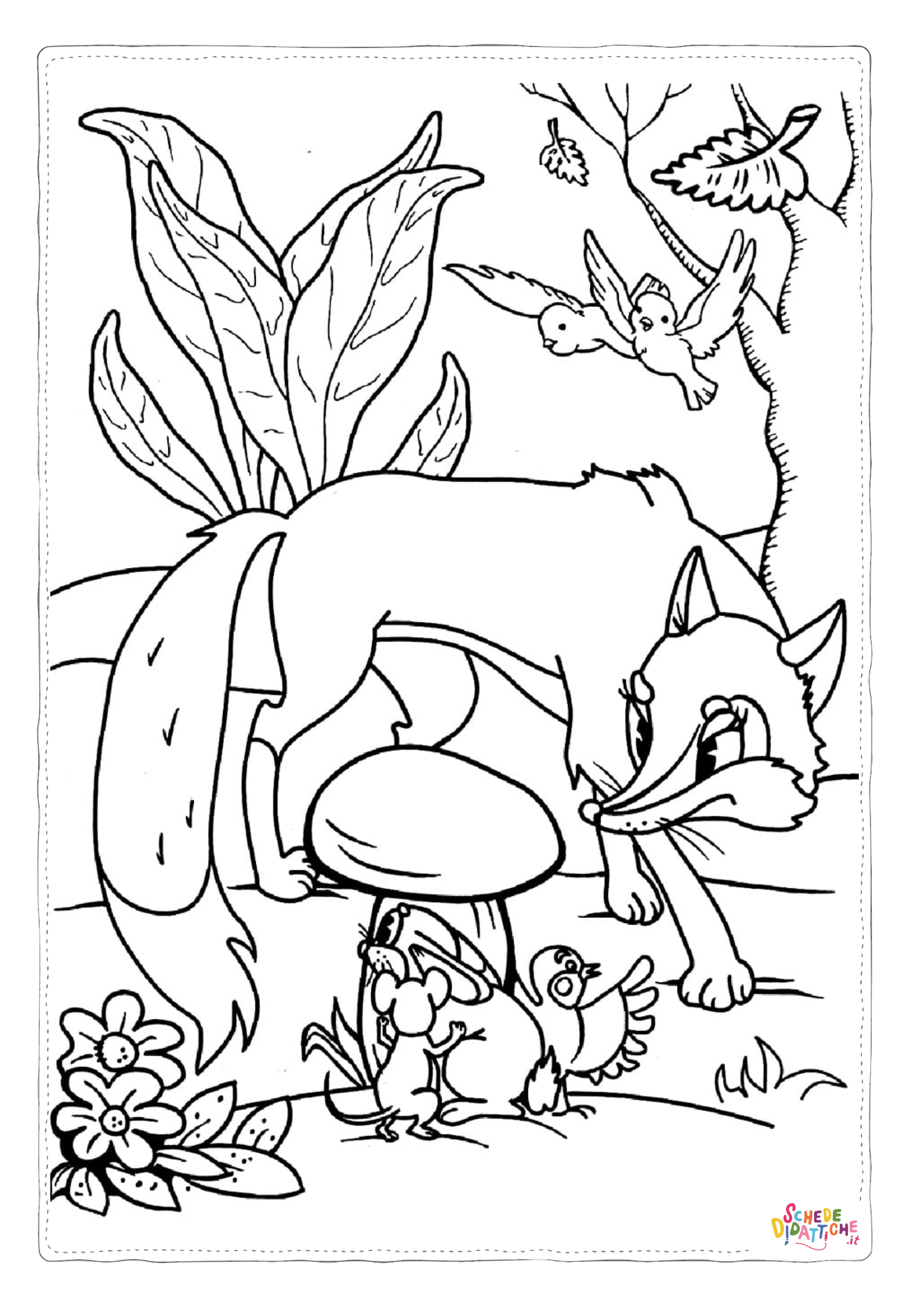 Disegno "Disegno di volpe da stampare e colorare 91" Disegno di volpe da stampare e colorare 91
