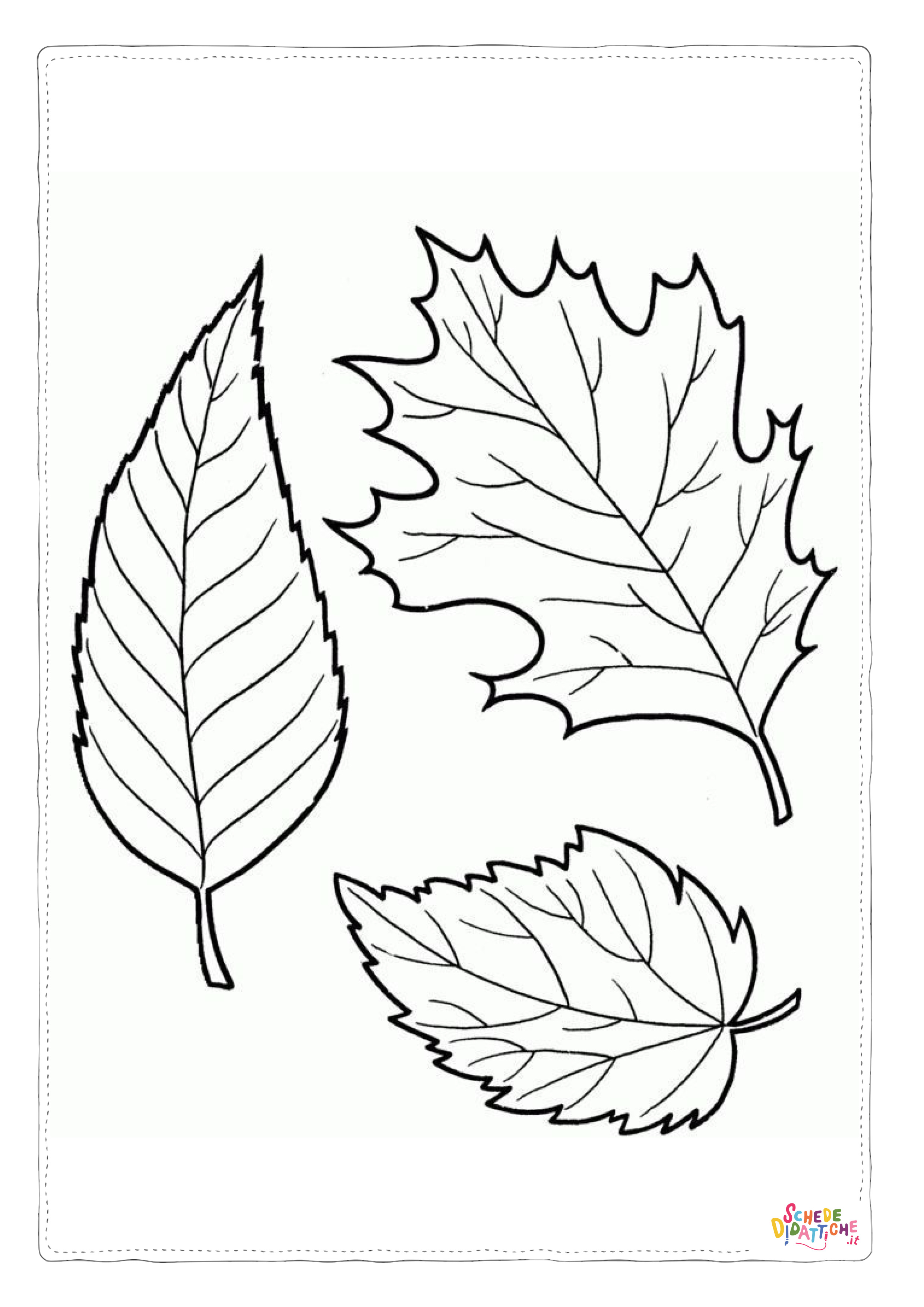 Disegno "Disegno di foglia da stampare e colorare 26" Disegno di foglia da stampare e colorare 26