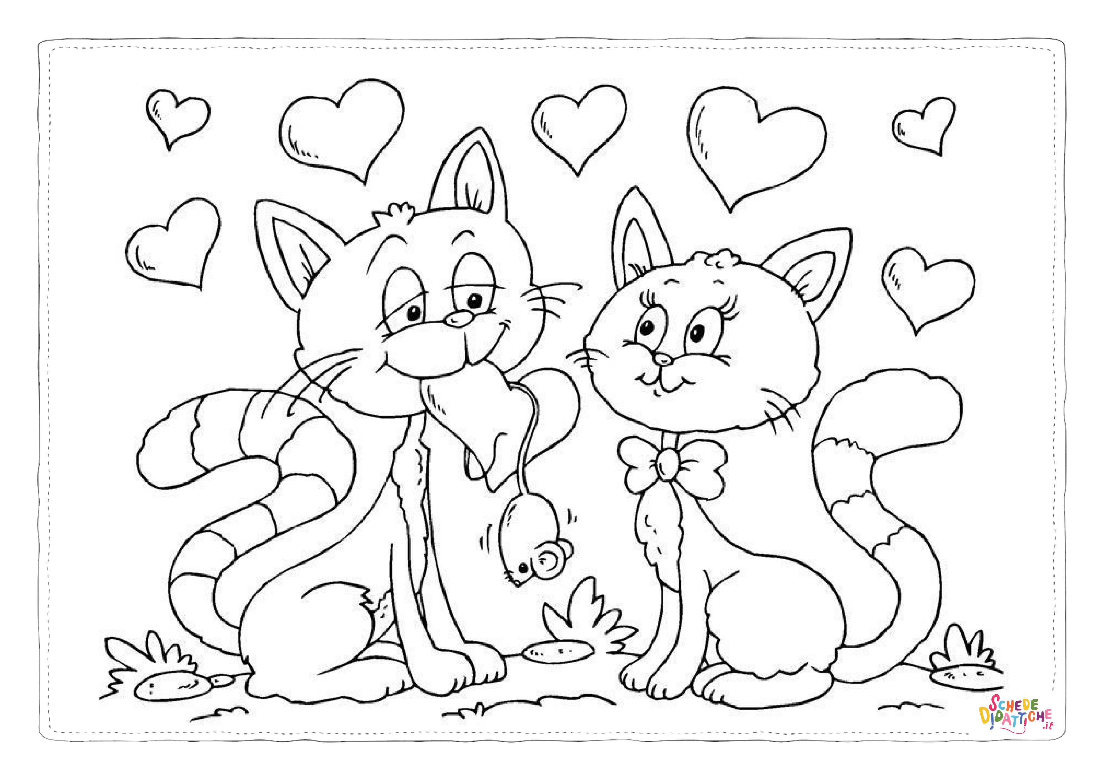 Disegno "Disegno di San Valentino da stampare e colorare 126" Disegno di San Valentino da stampare e colorare 126