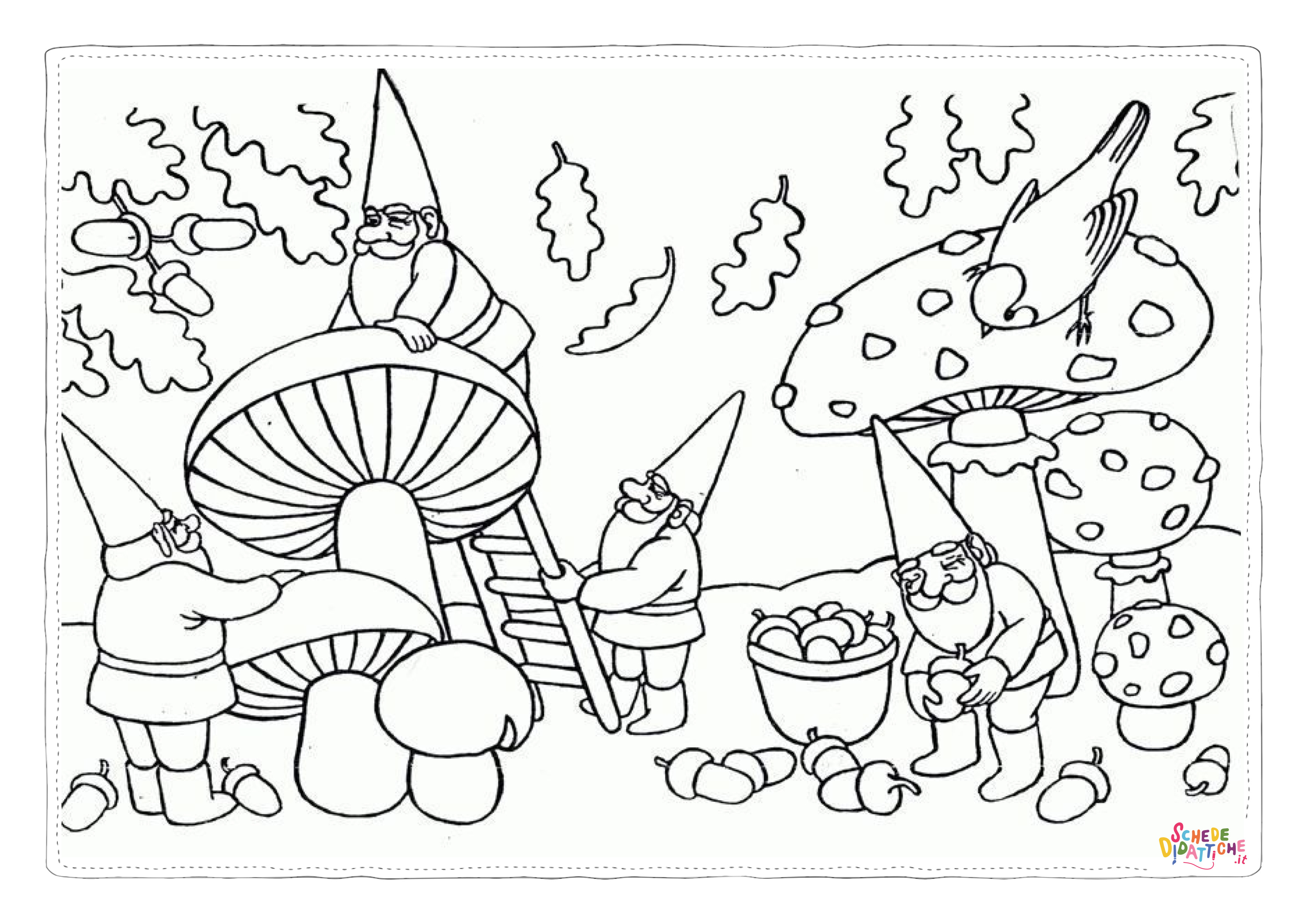 Disegno "Disegno di gnomo e folletto da stampare e colorare 36" Disegno di gnomo e folletto da stampare e colorare 36