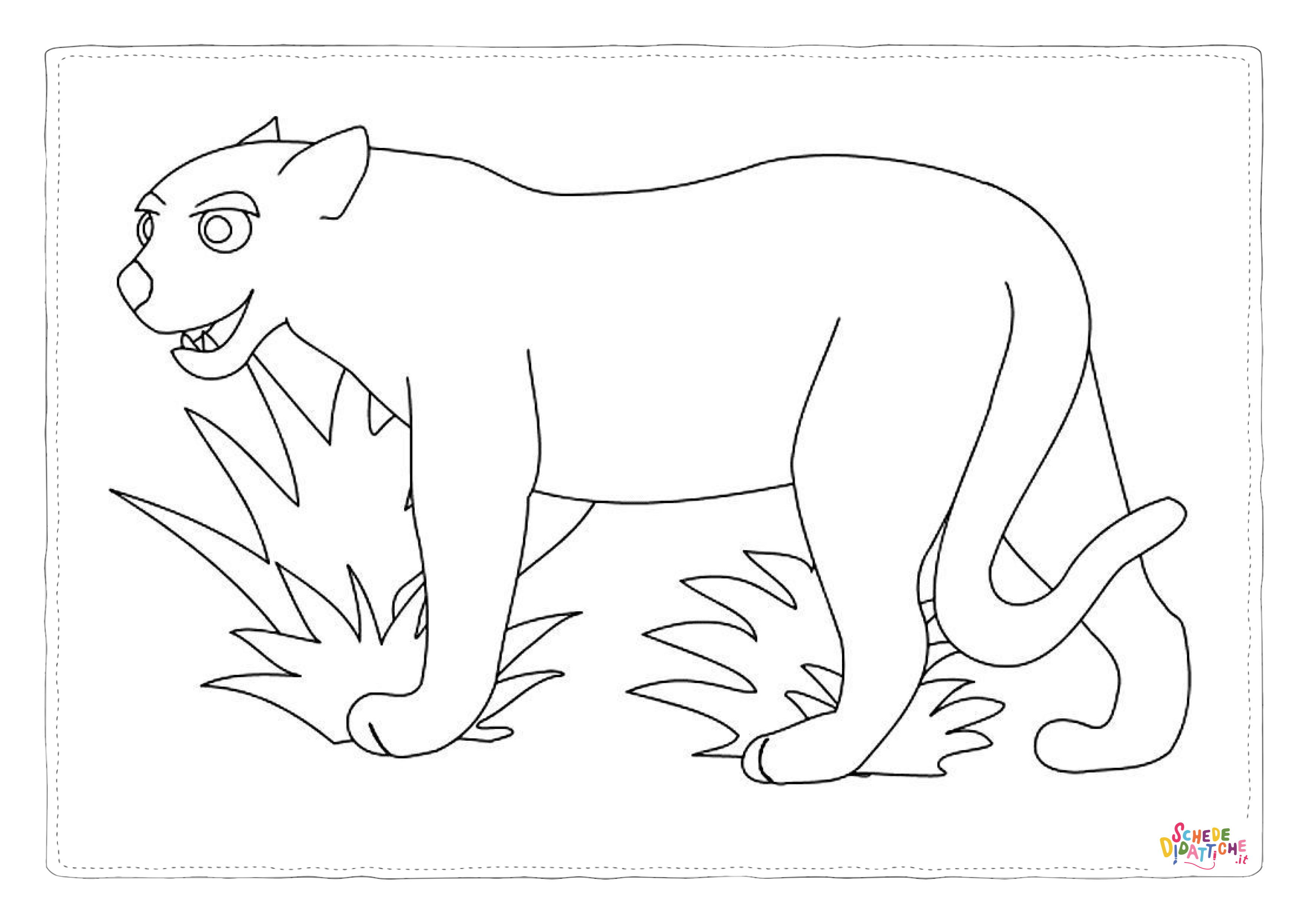 Disegno di giaguaro da stampare e colorare 4