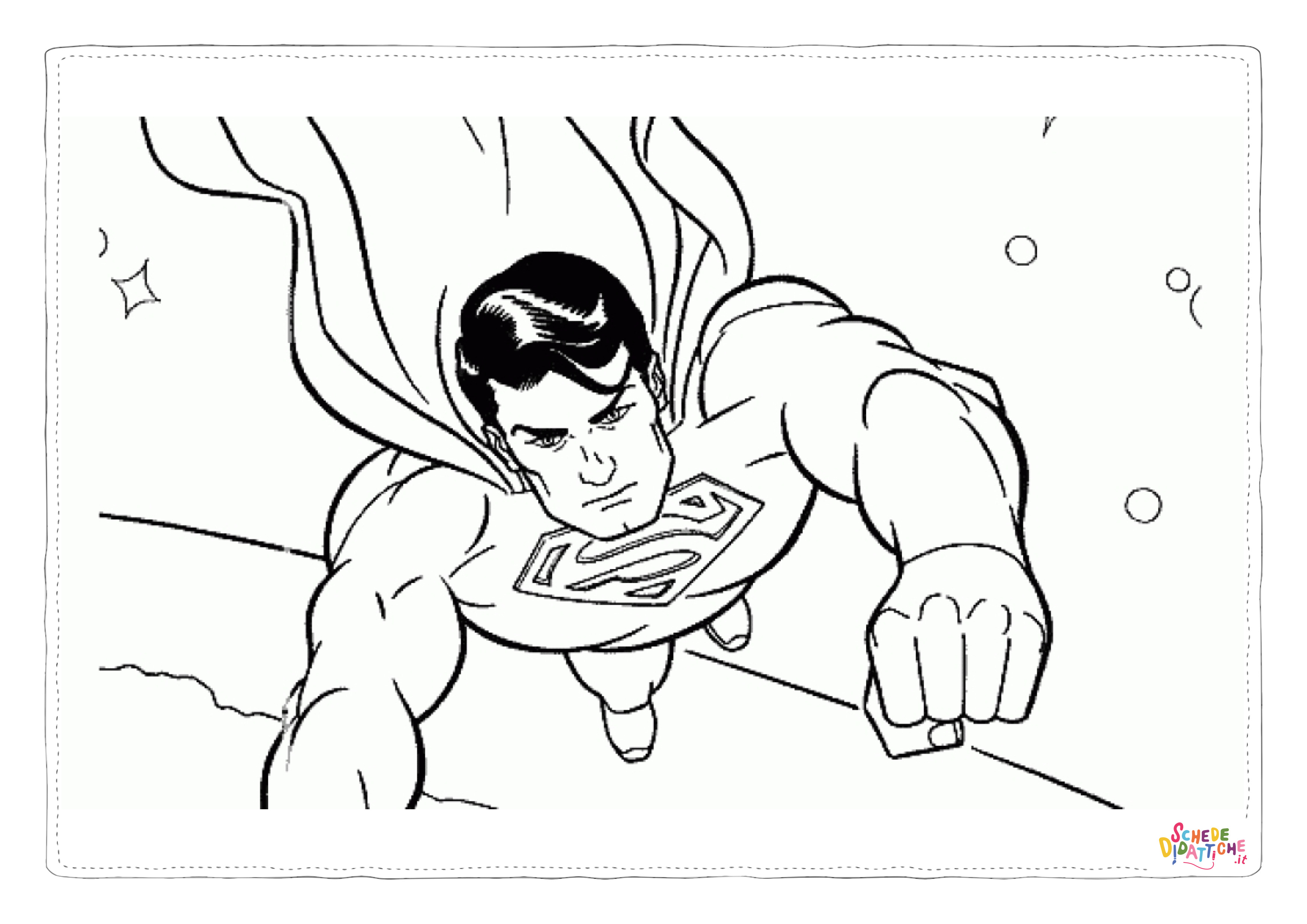 Disegno "Disegno di Superman da stampare e colorare 7" Disegno di Superman da stampare e colorare 7