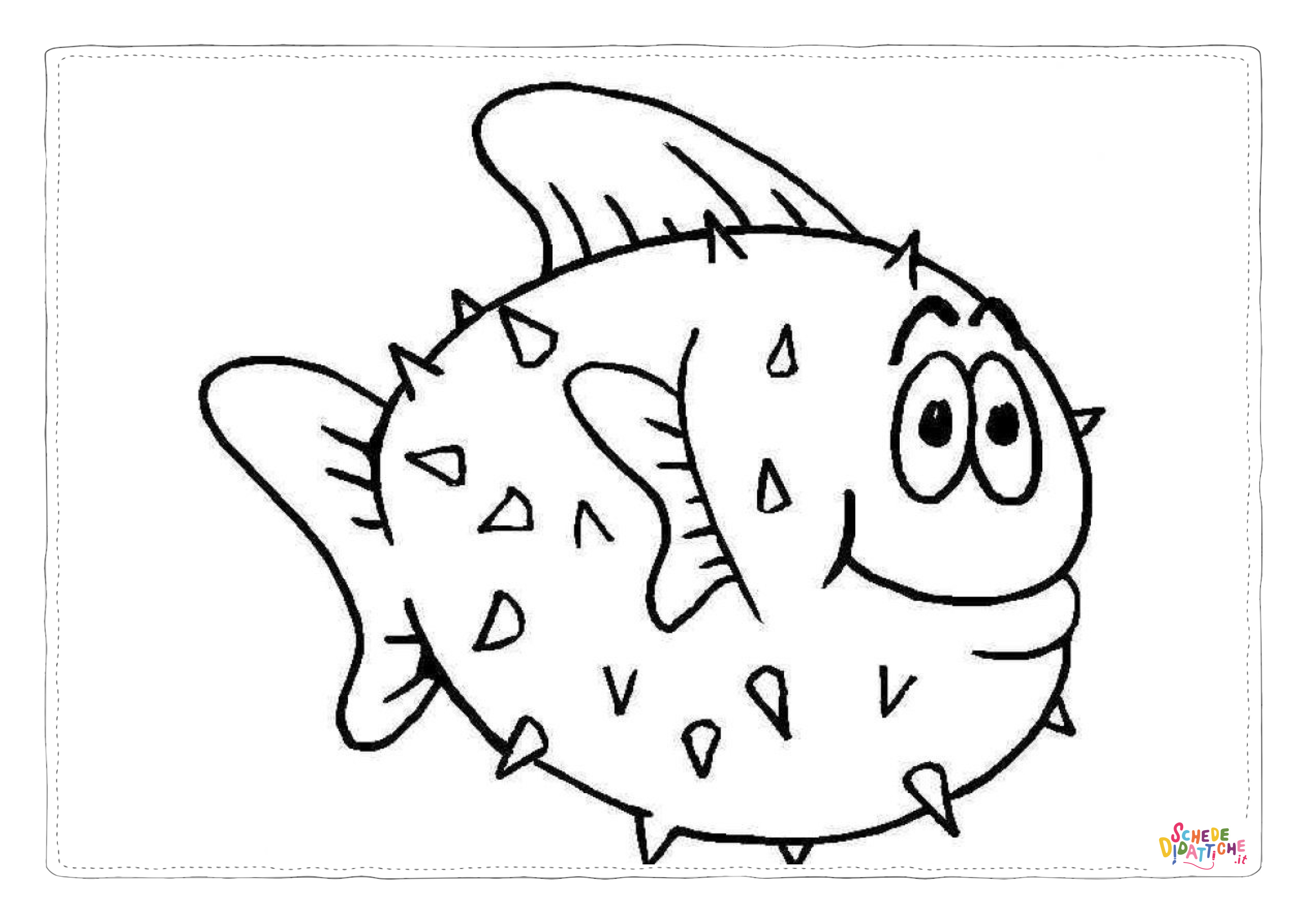 Disegno di pesce da stampare e colorare 121