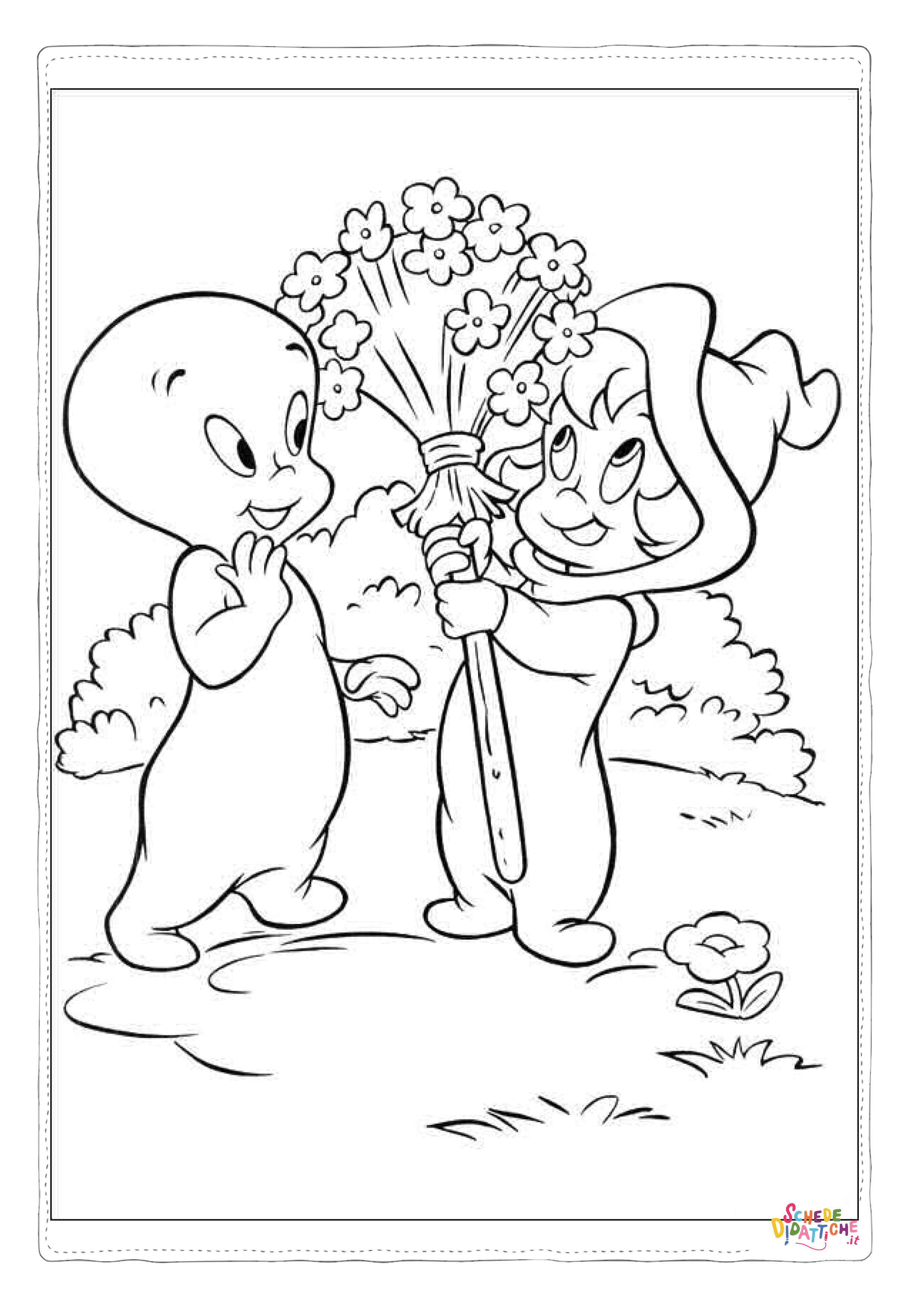 Disegno "Disegno di Casper da stampare e colorare 7" Disegno di Casper da stampare e colorare 7