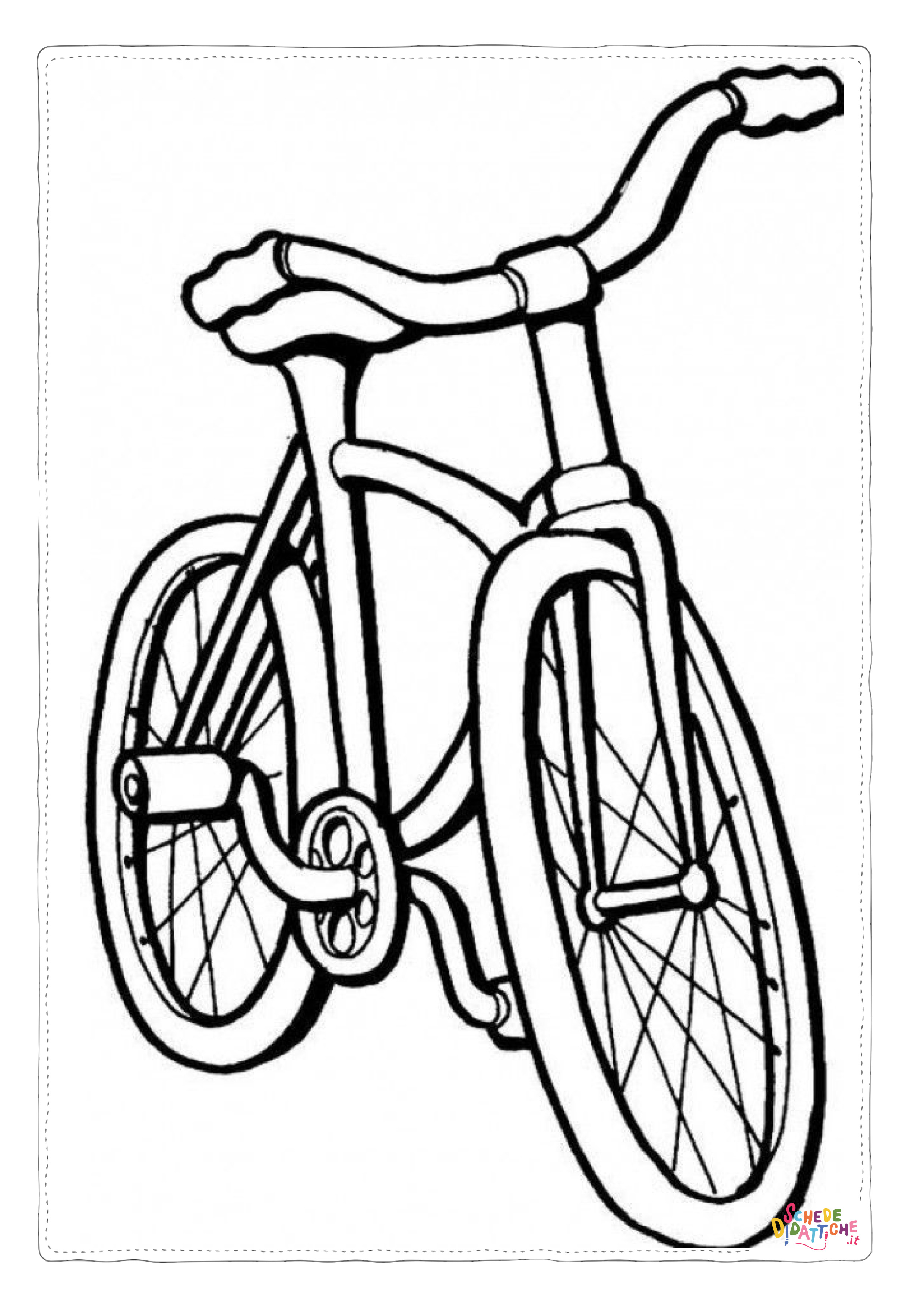 Disegno di bicicletta da stampare e colorare 3