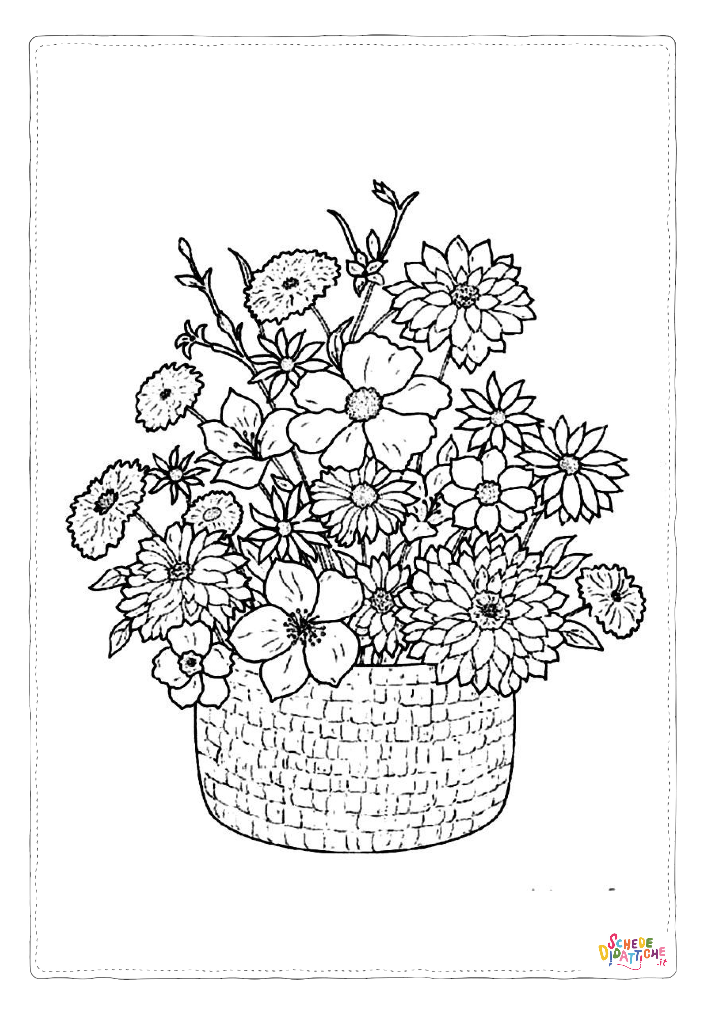 Disegno di fiore da stampare e colorare 102