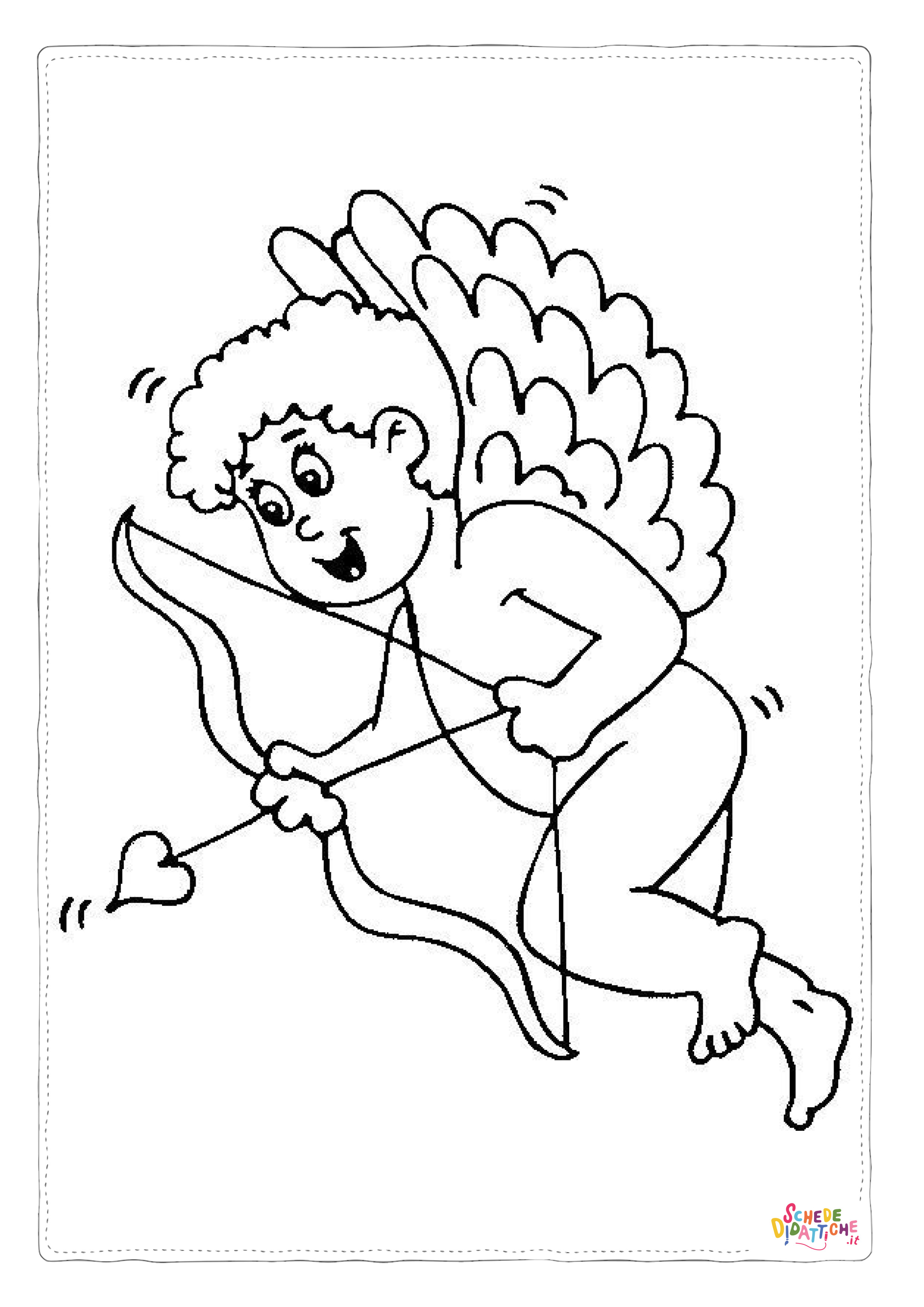 Disegno "Disegno di Cupido da stampare e colorare 19" Disegno di Cupido da stampare e colorare 19