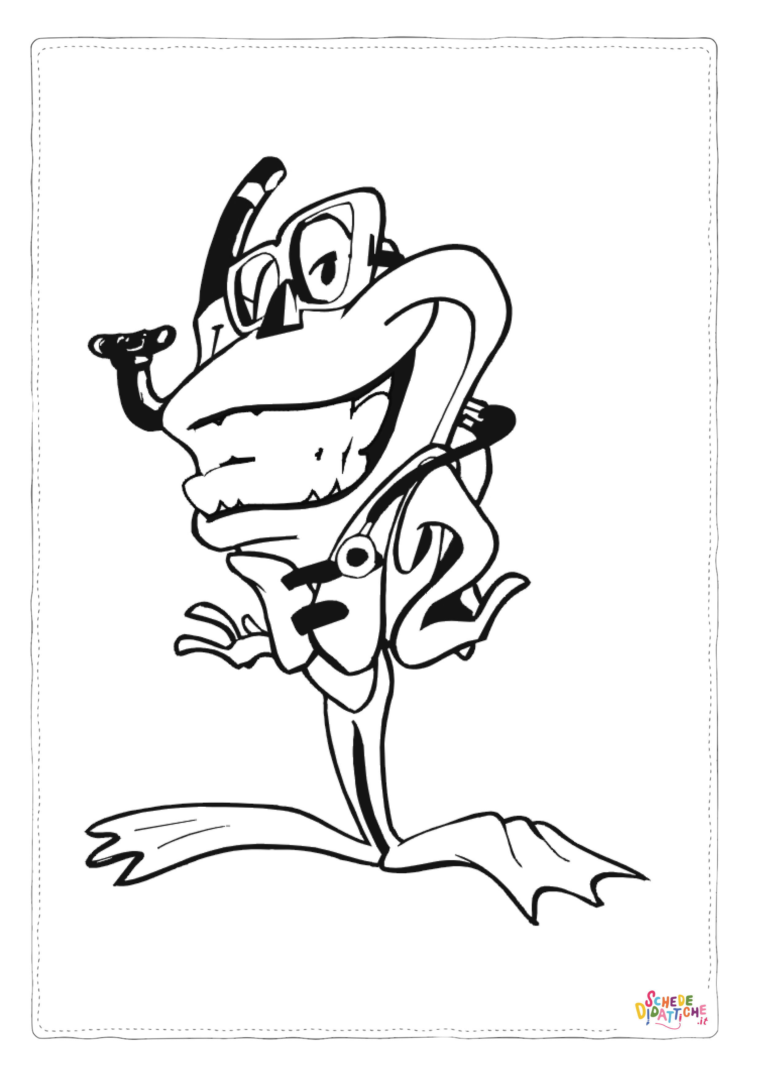 Disegno "Disegno di rana da stampare e colorare 18" Disegno di rana da stampare e colorare 18