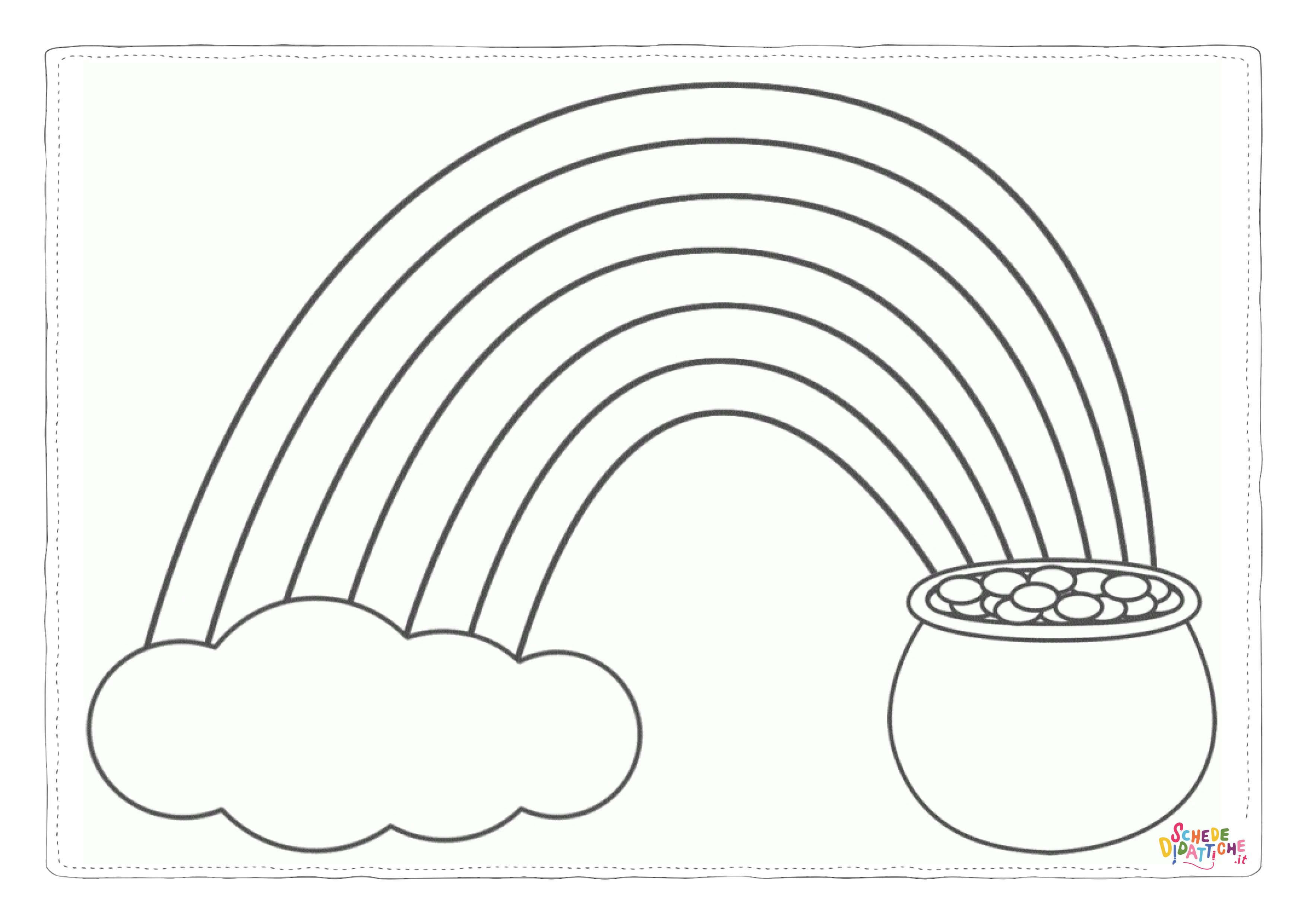 Disegno "Disegno di arcobaleno da stampare e colorare 6" Disegno di arcobaleno da stampare e colorare 6