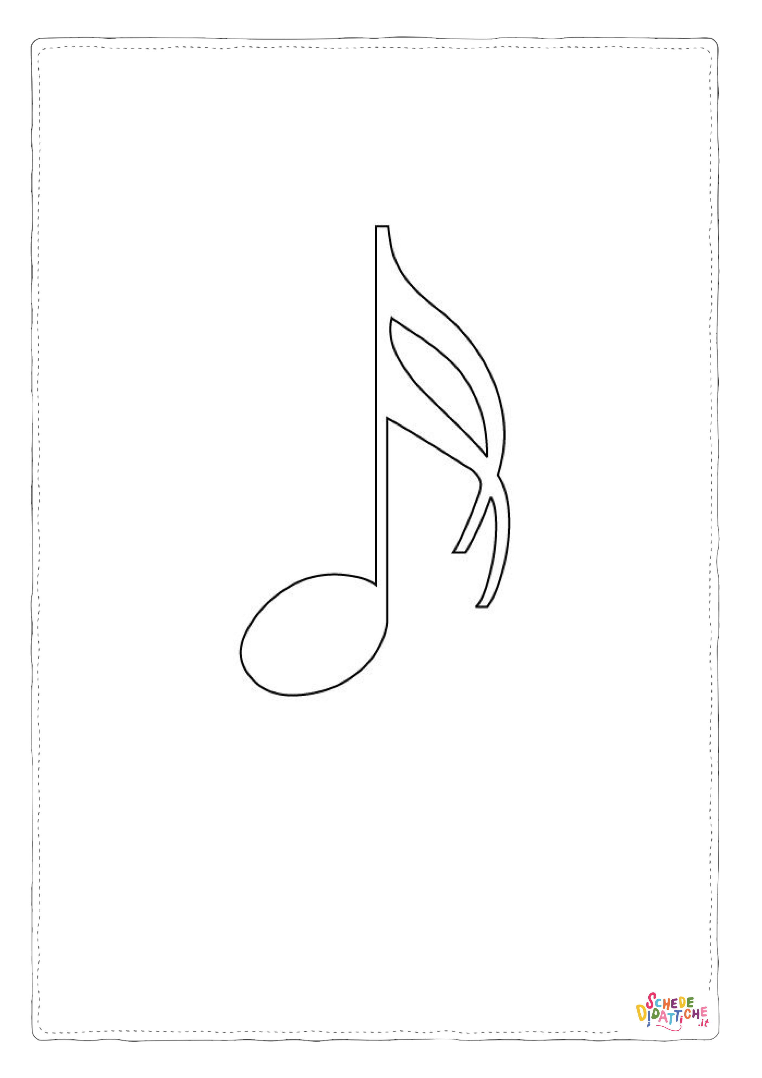 Disegno "Disegno di nota musicale da stampare e colorare 12" Disegno di nota musicale da stampare e colorare 12