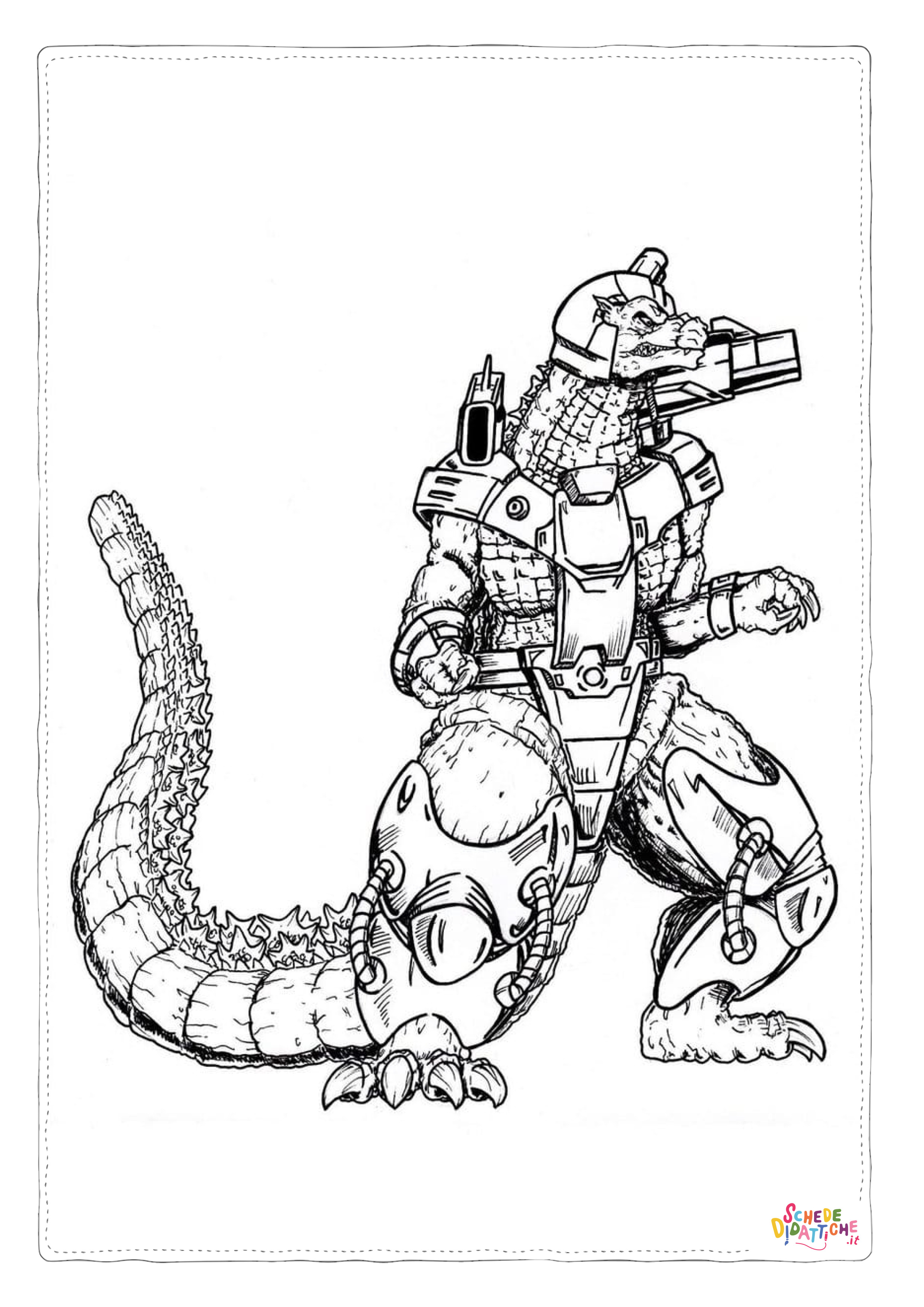 Disegno di Godzilla da stampare e colorare 14