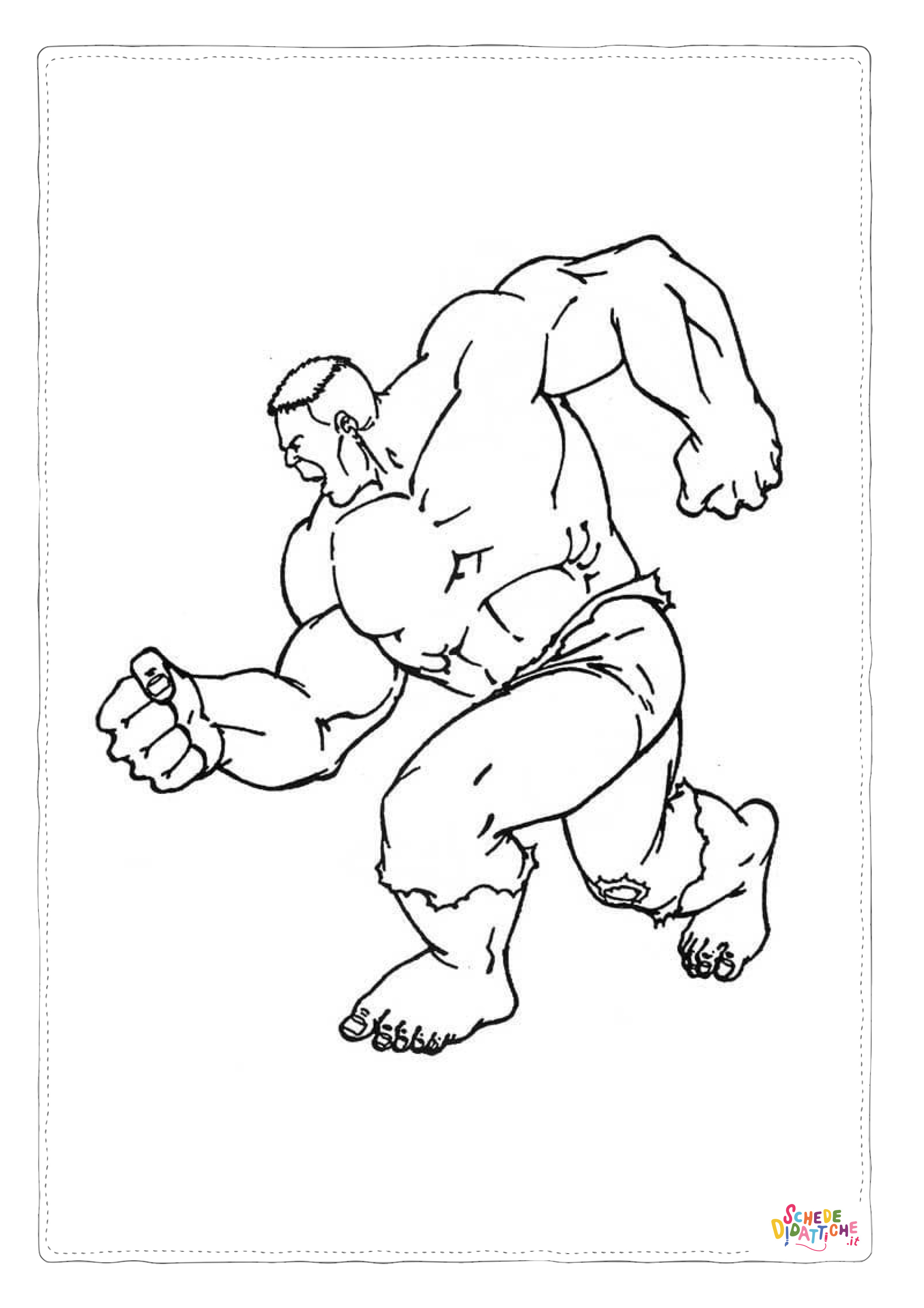 Disegno di Hulk da stampare e colorare 106