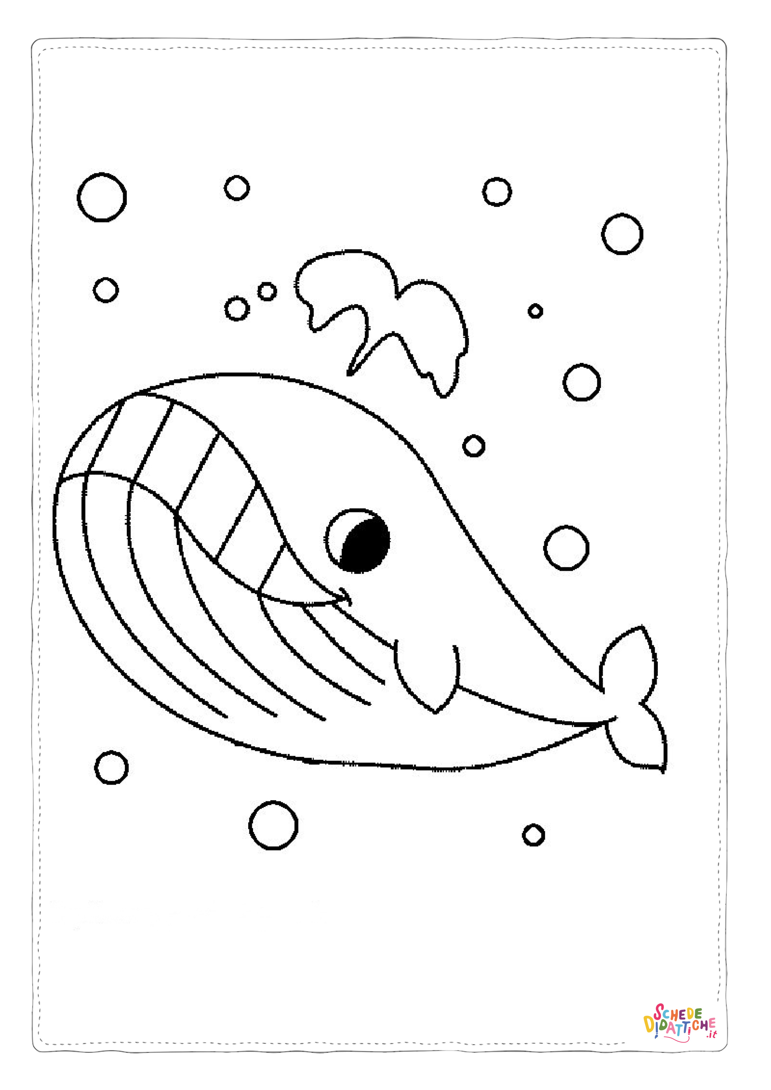 Disegno "Disegno di balena da stampare e colorare 16" Disegno di balena da stampare e colorare 16