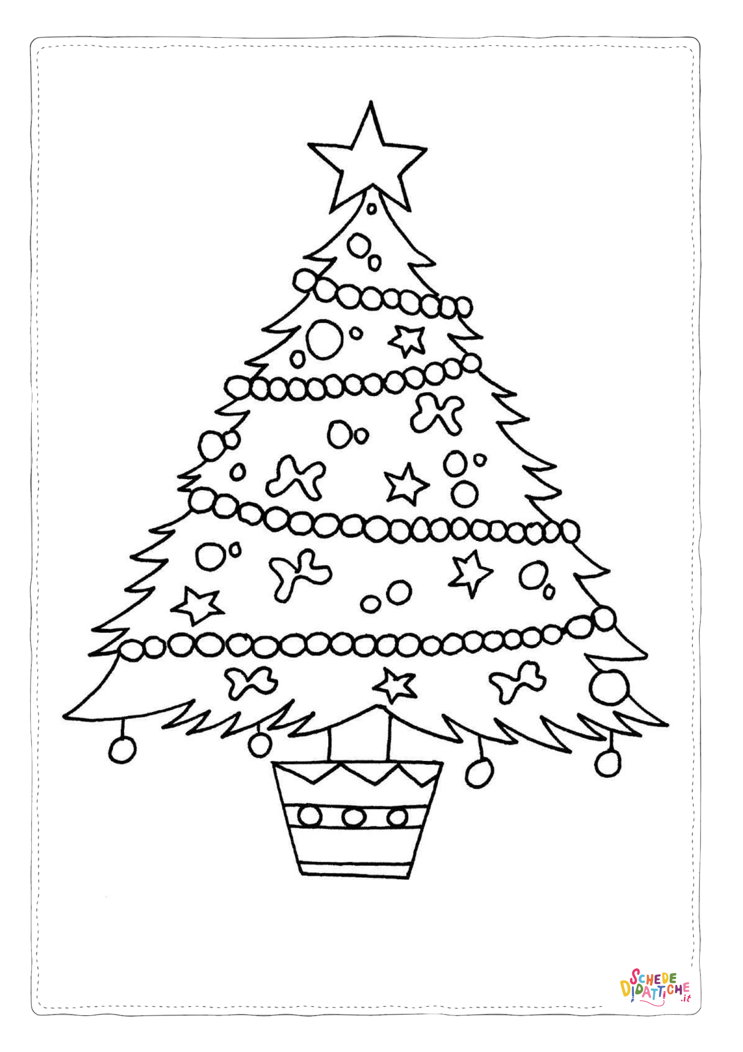 Disegno "Disegno di albero di Natale da stampare e colorare 239" Disegno di albero di Natale da stampare e colorare 239