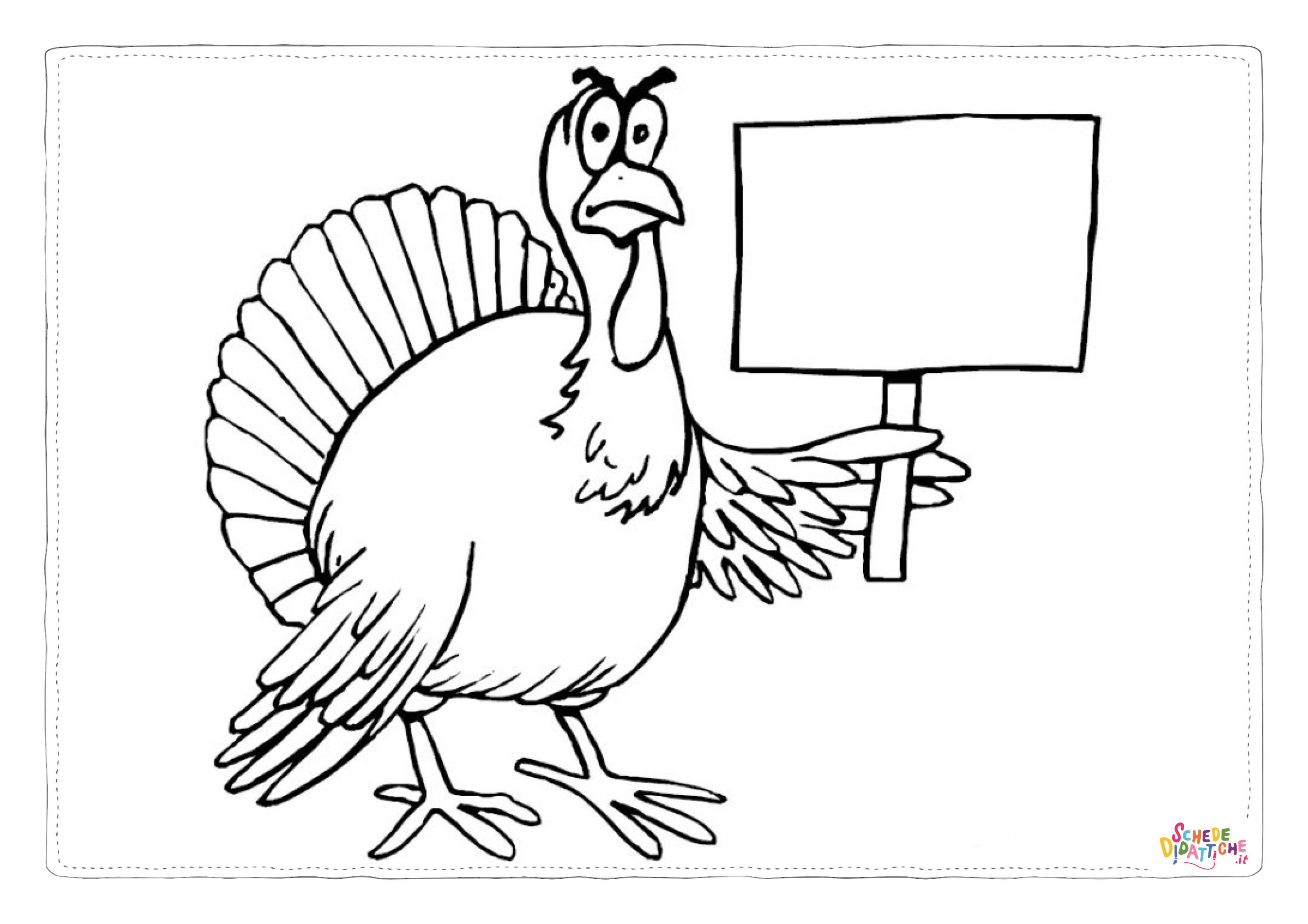 Disegno di tacchino da stampare e colorare 66