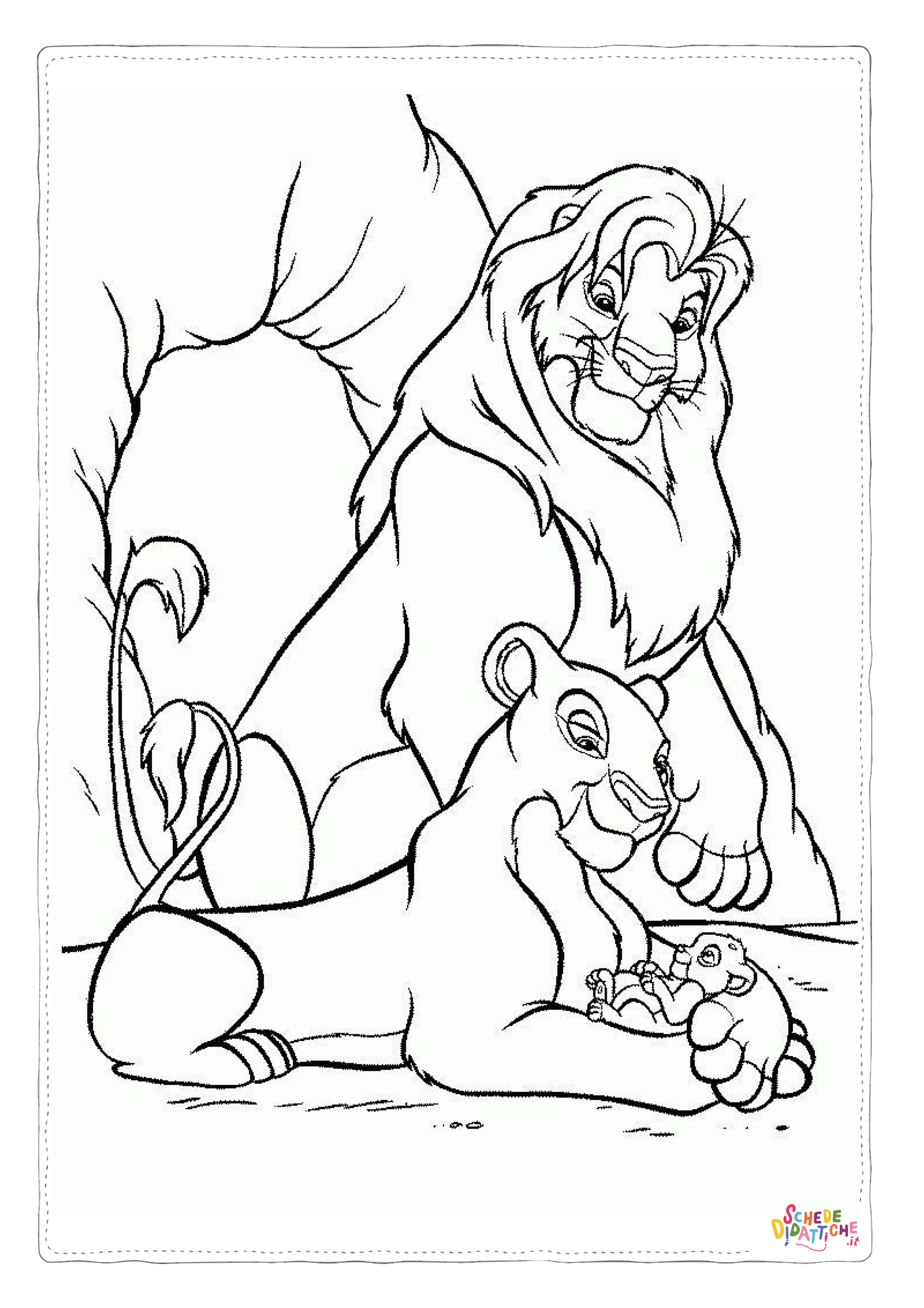 Disegno "Disegno di Re Leone da stampare e colorare 247" Disegno di Re Leone da stampare e colorare 247