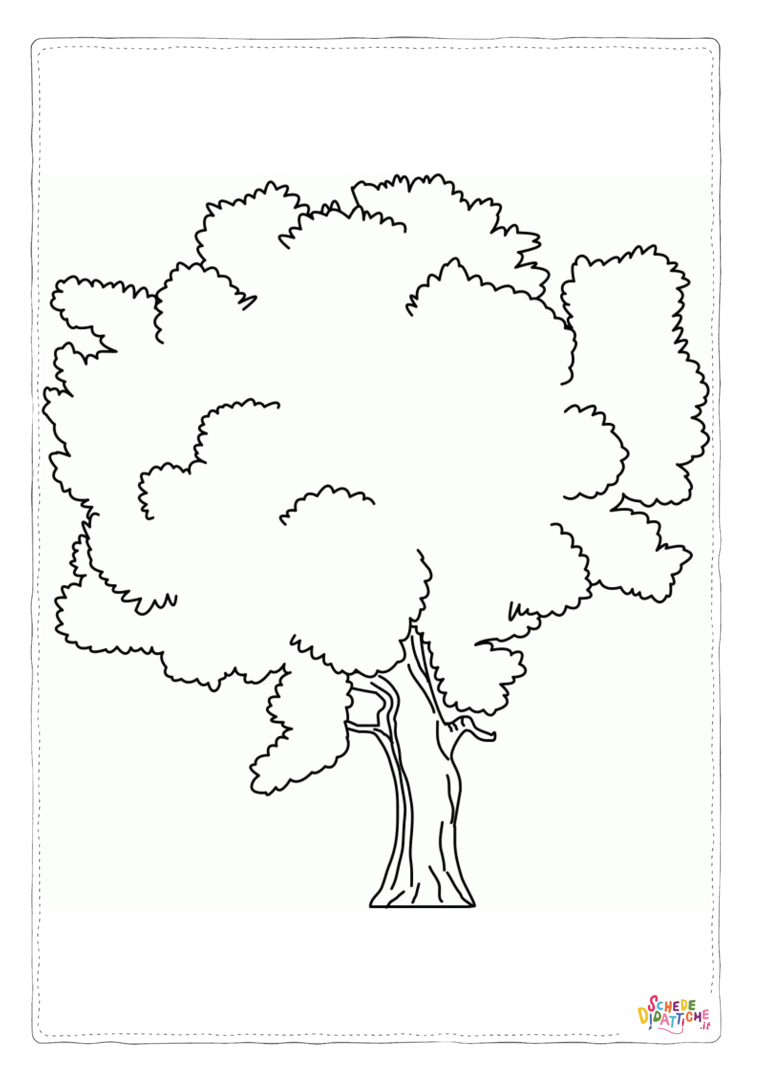 Disegno "Disegno di albero da stampare e colorare 30" Disegno di albero da stampare e colorare 30