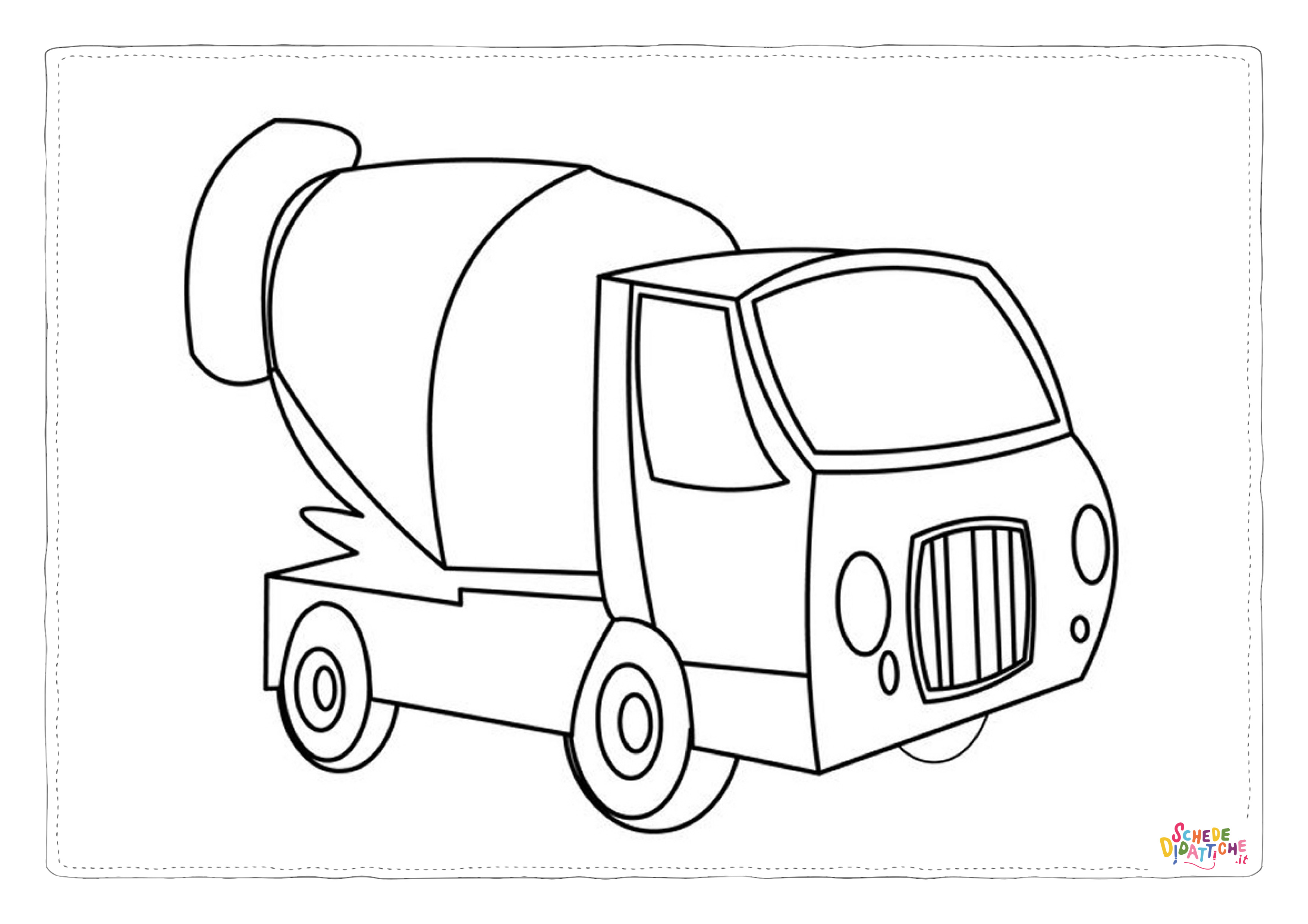 Disegno "Disegno di mezzo da lavoro da stampare e colorare 81" Disegno di mezzo da lavoro da stampare e colorare 81
