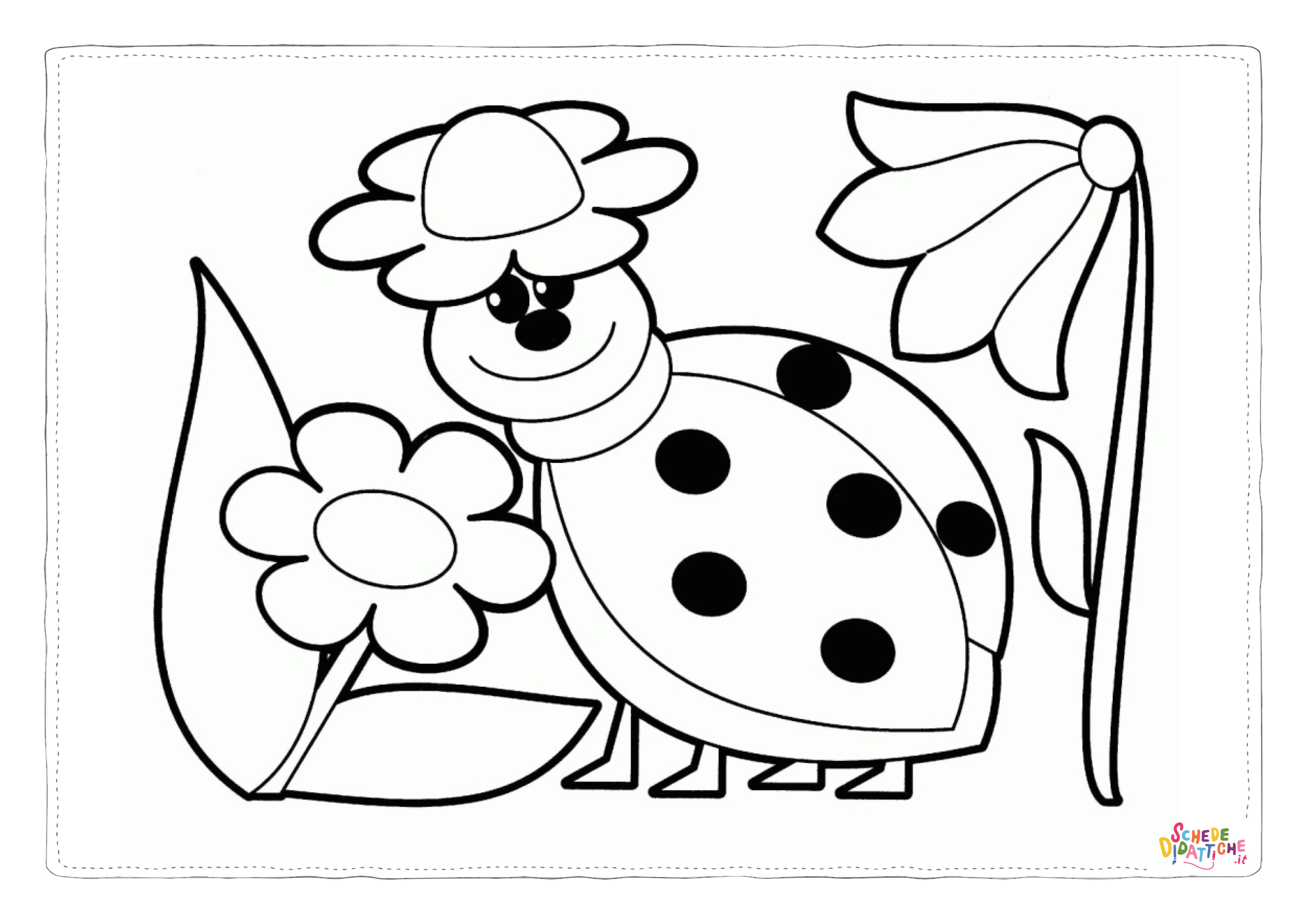 Disegno di coccinella da stampare e colorare 28