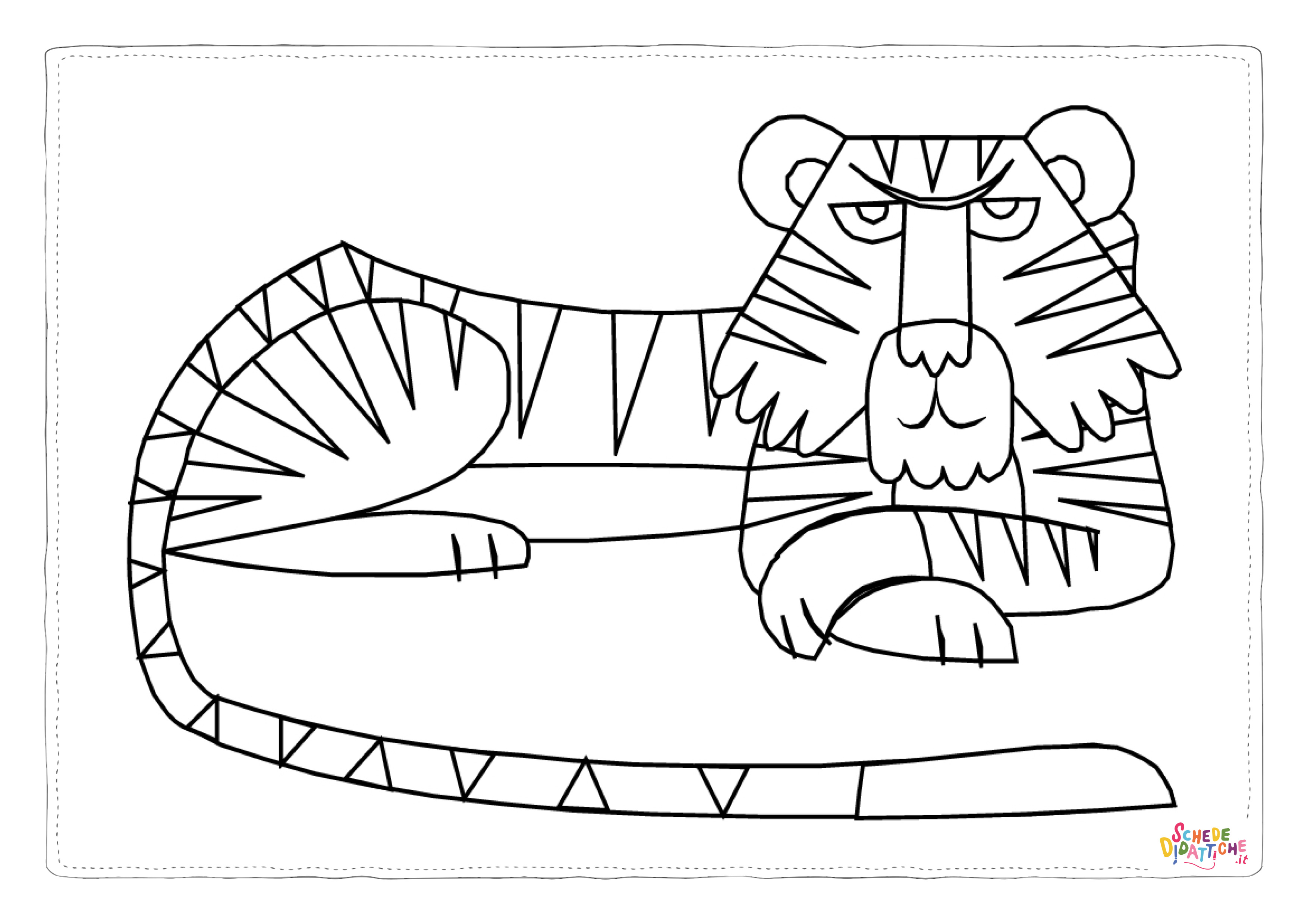 Disegno "Disegno di tigre da stampare e colorare 7" Disegno di tigre da stampare e colorare 7