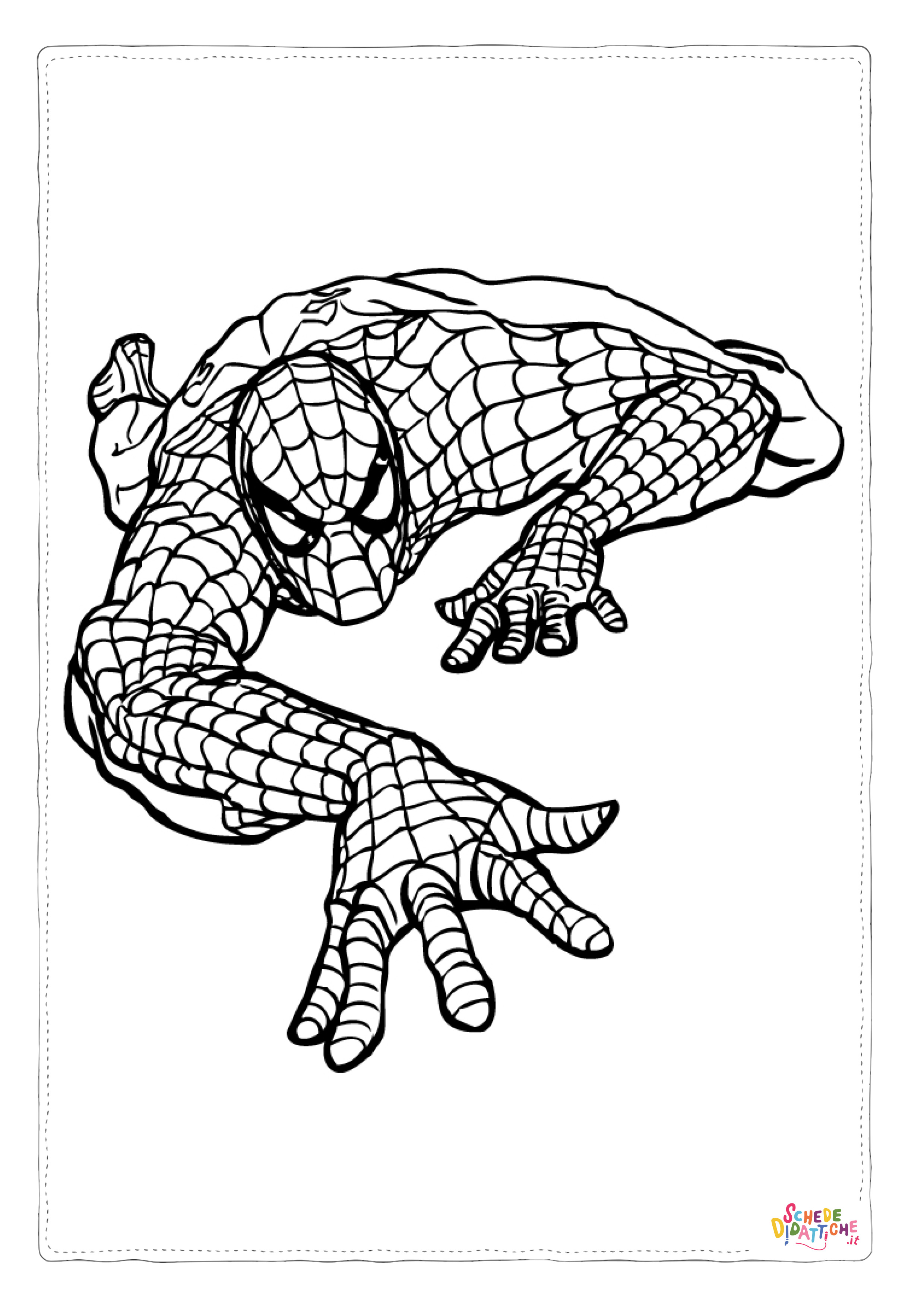 Disegno "Disegno di Spiderman da stampare e colorare 111" Disegno di Spiderman da stampare e colorare 111