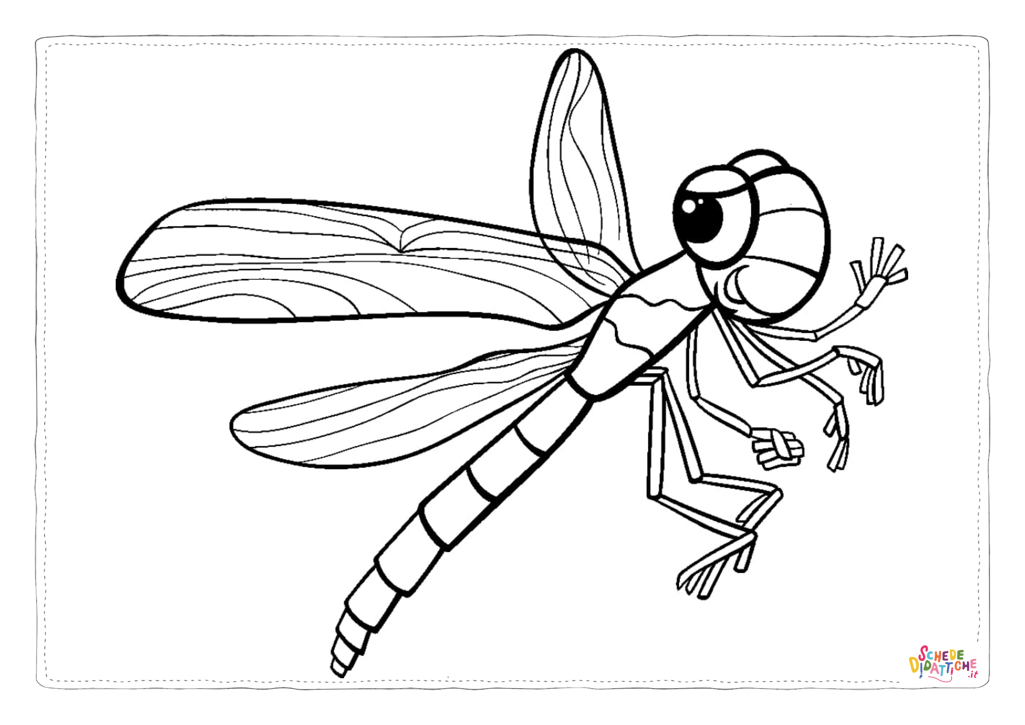 Disegno di libellula da stampare e colorare 29