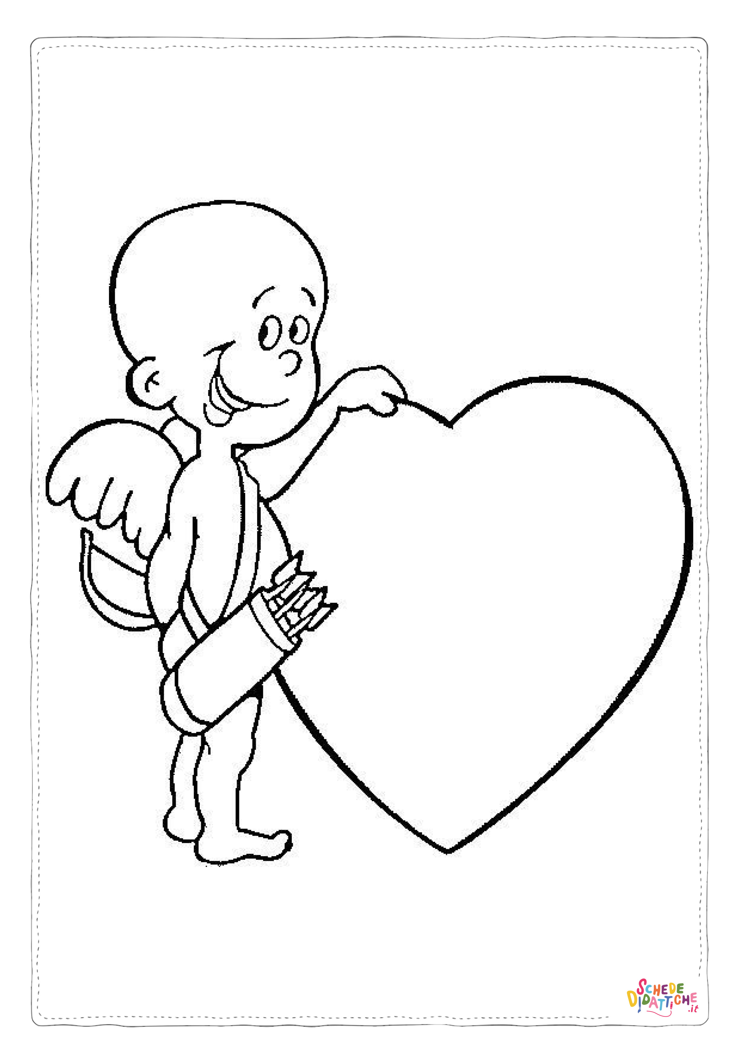 Disegno "Disegno di Cupido da stampare e colorare 22" Disegno di Cupido da stampare e colorare 22