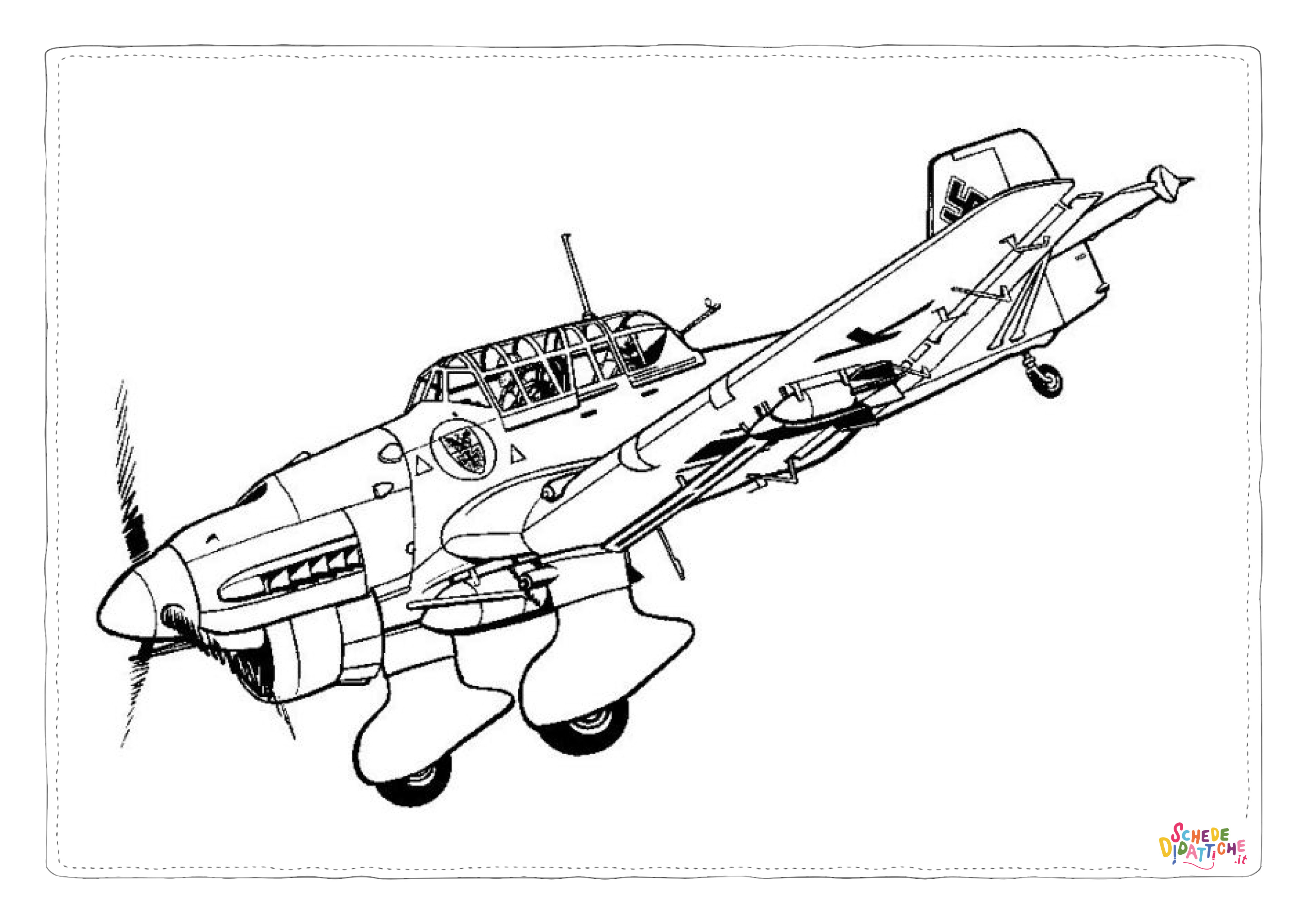 Disegno "Disegno di aereo militare da stampare e colorare 45" Disegno di aereo militare da stampare e colorare 45