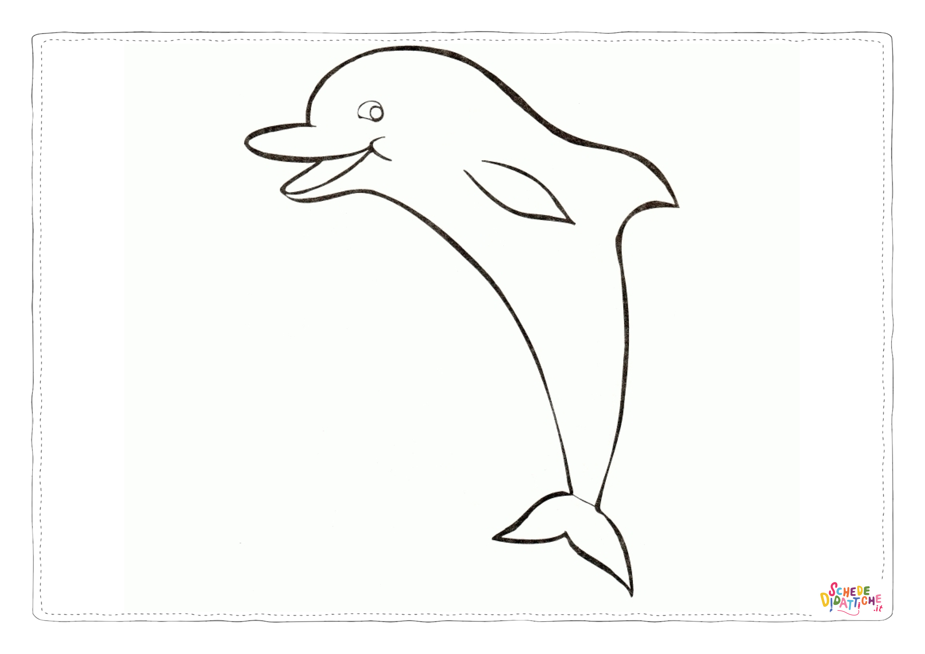 Disegno "Disegno di delfino da stampare e colorare 75" Disegno di delfino da stampare e colorare 75