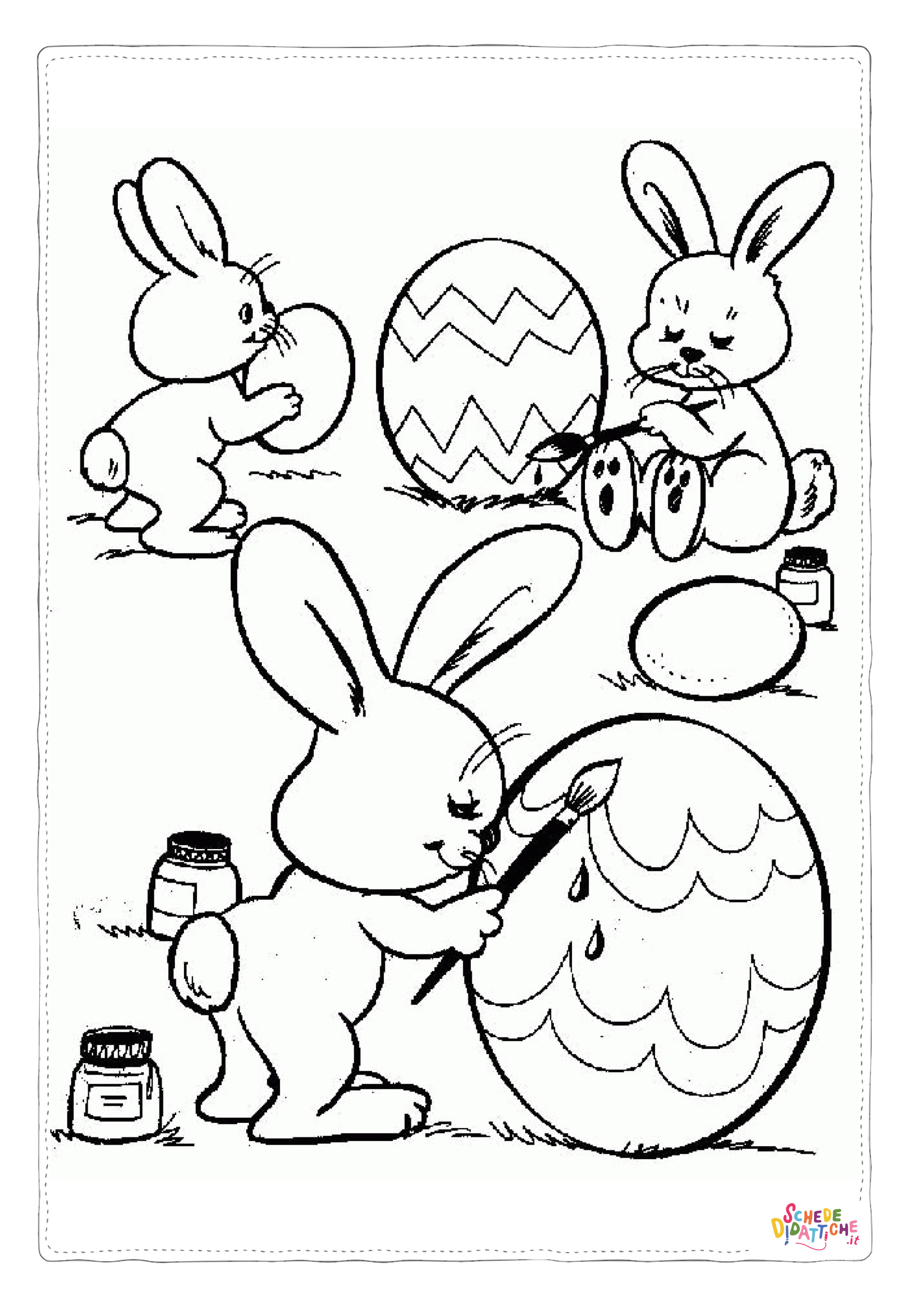 Disegno "Disegno di coniglio da stampare e colorare 112" Disegno di coniglio da stampare e colorare 112