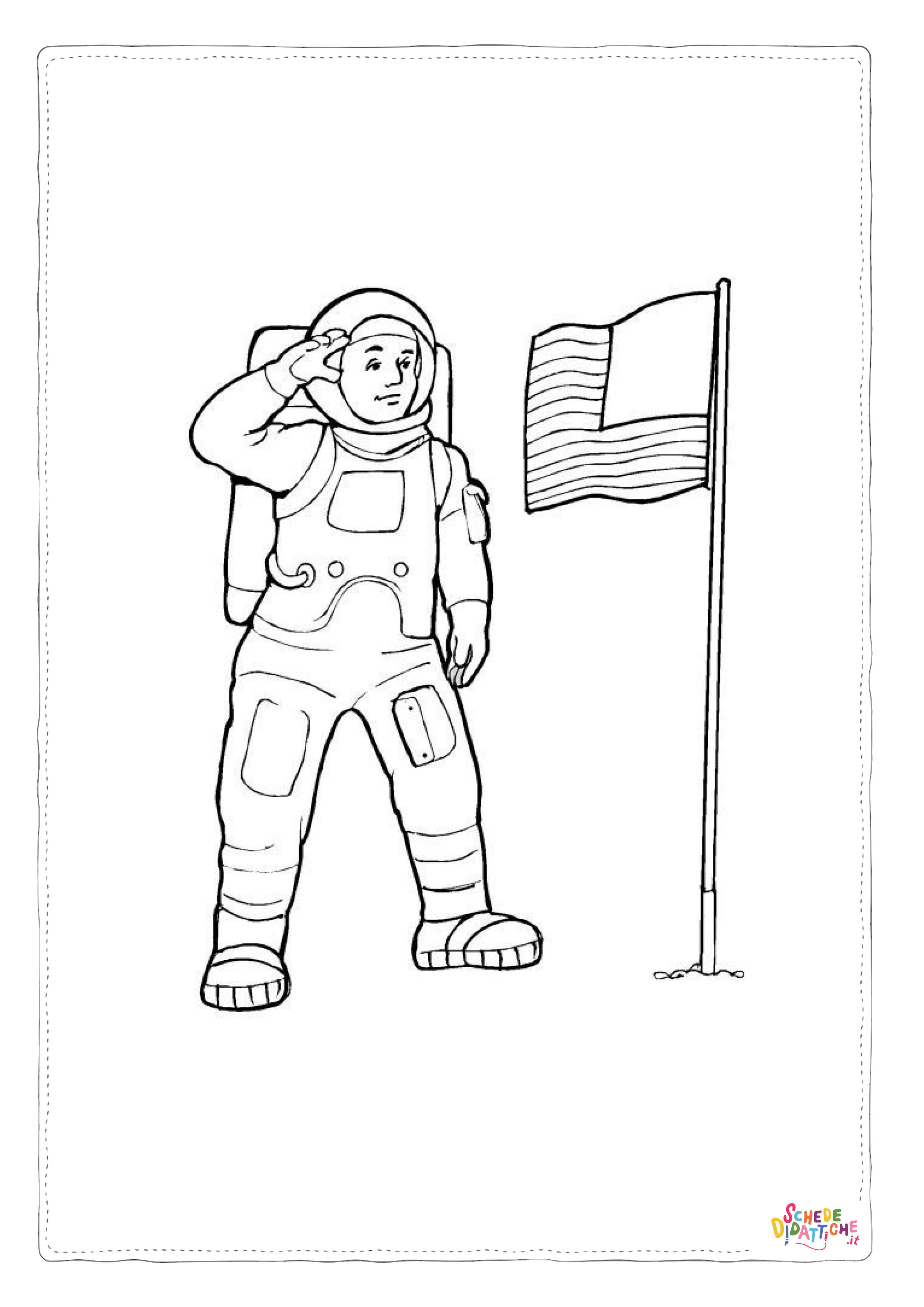 Disegno "Disegno di astronauta da stampare e colorare 31" Disegno di astronauta da stampare e colorare 31