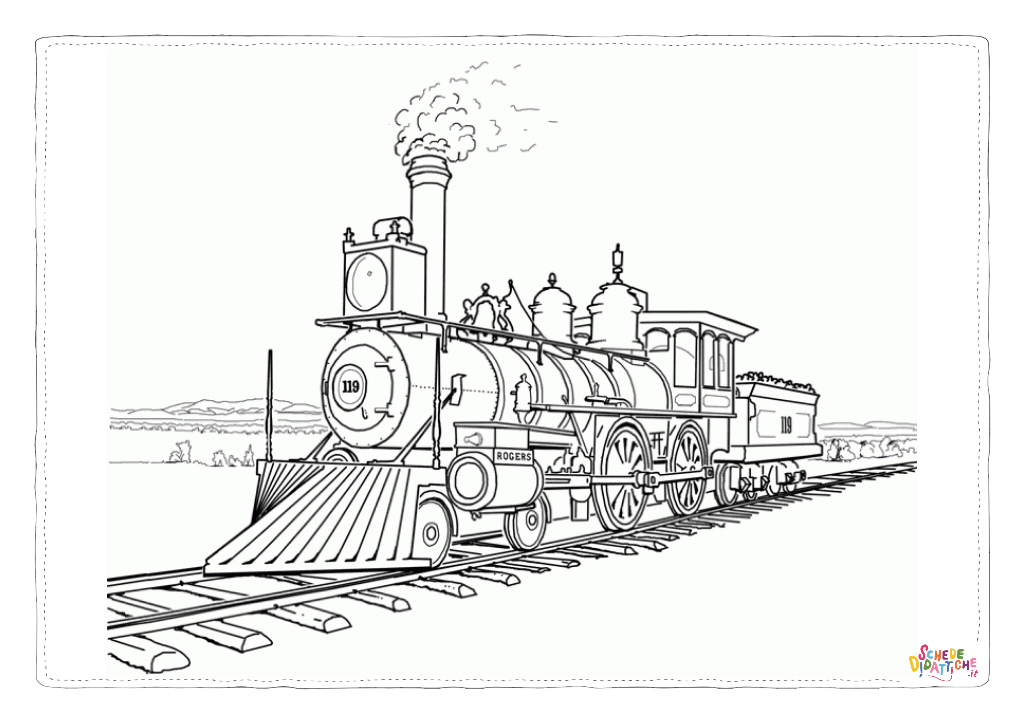 Disegno di treno da stampare e colorare 51