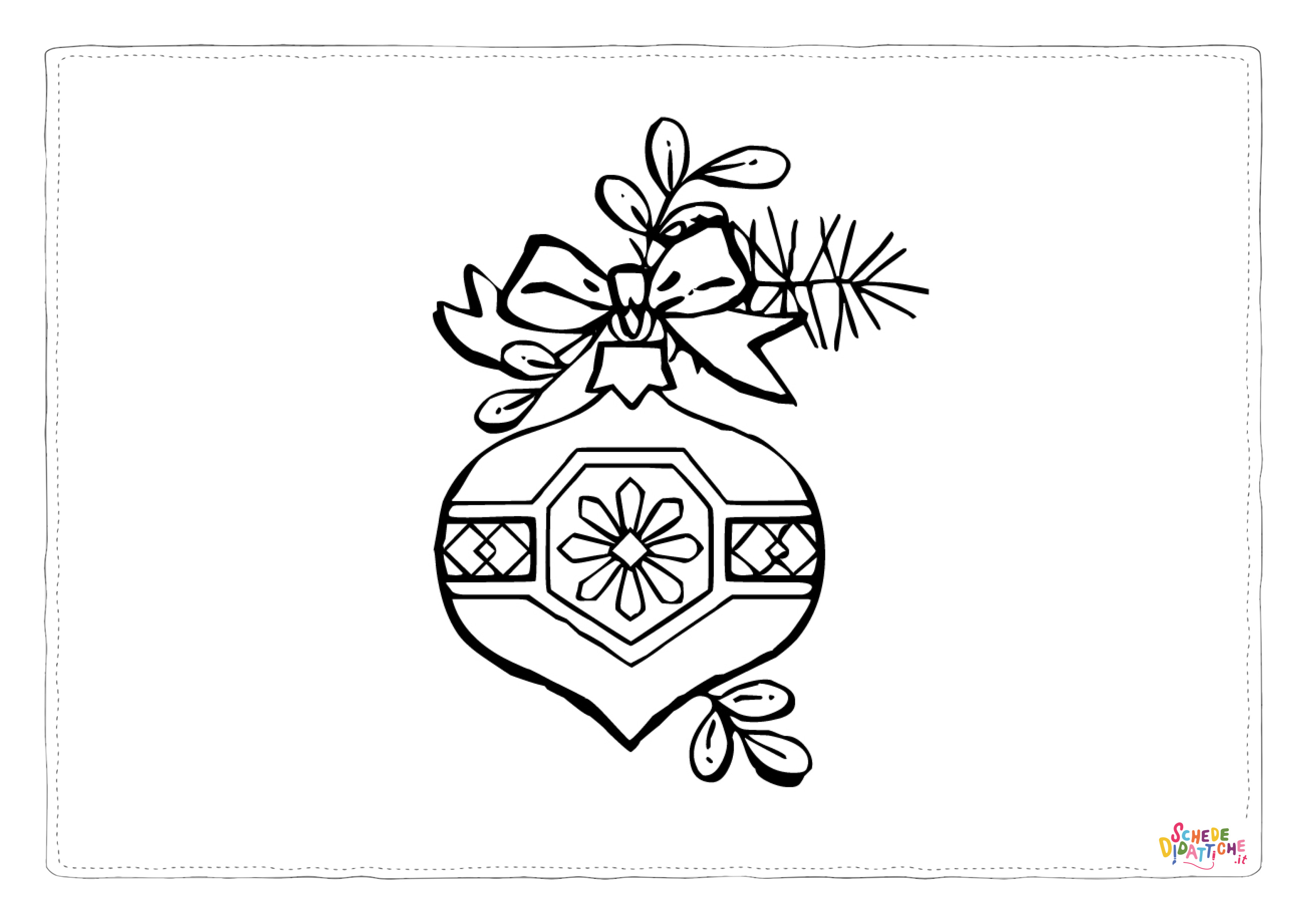 Disegno "Disegno di palla di Natale da stampare e colorare 34" Disegno di palla di Natale da stampare e colorare 34