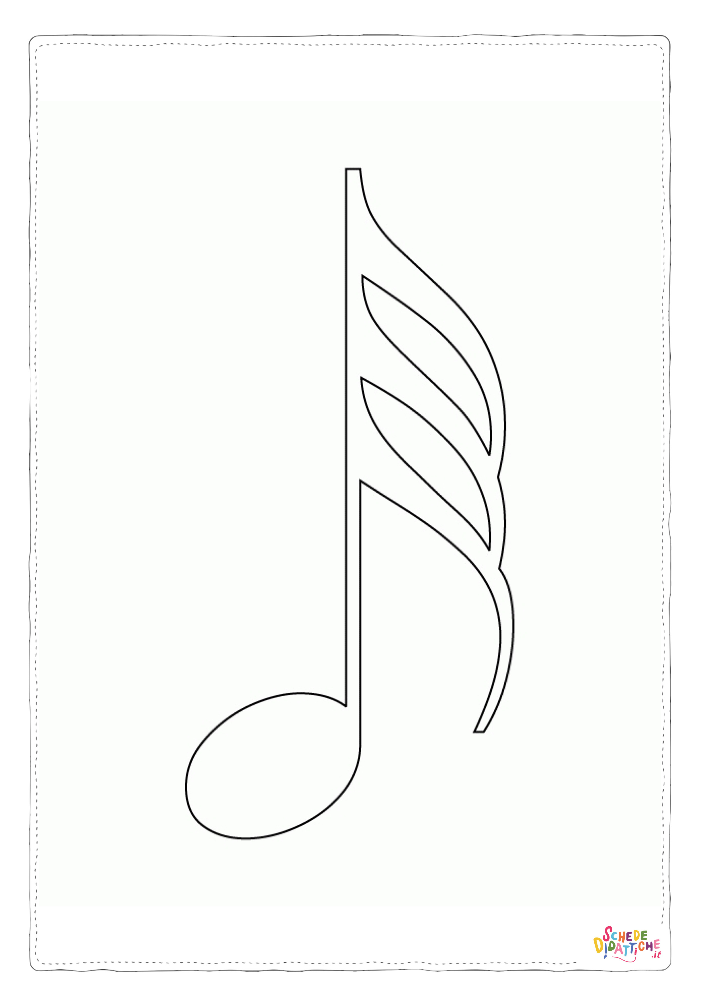 Disegno "Disegno di nota musicale da stampare e colorare 8" Disegno di nota musicale da stampare e colorare 8