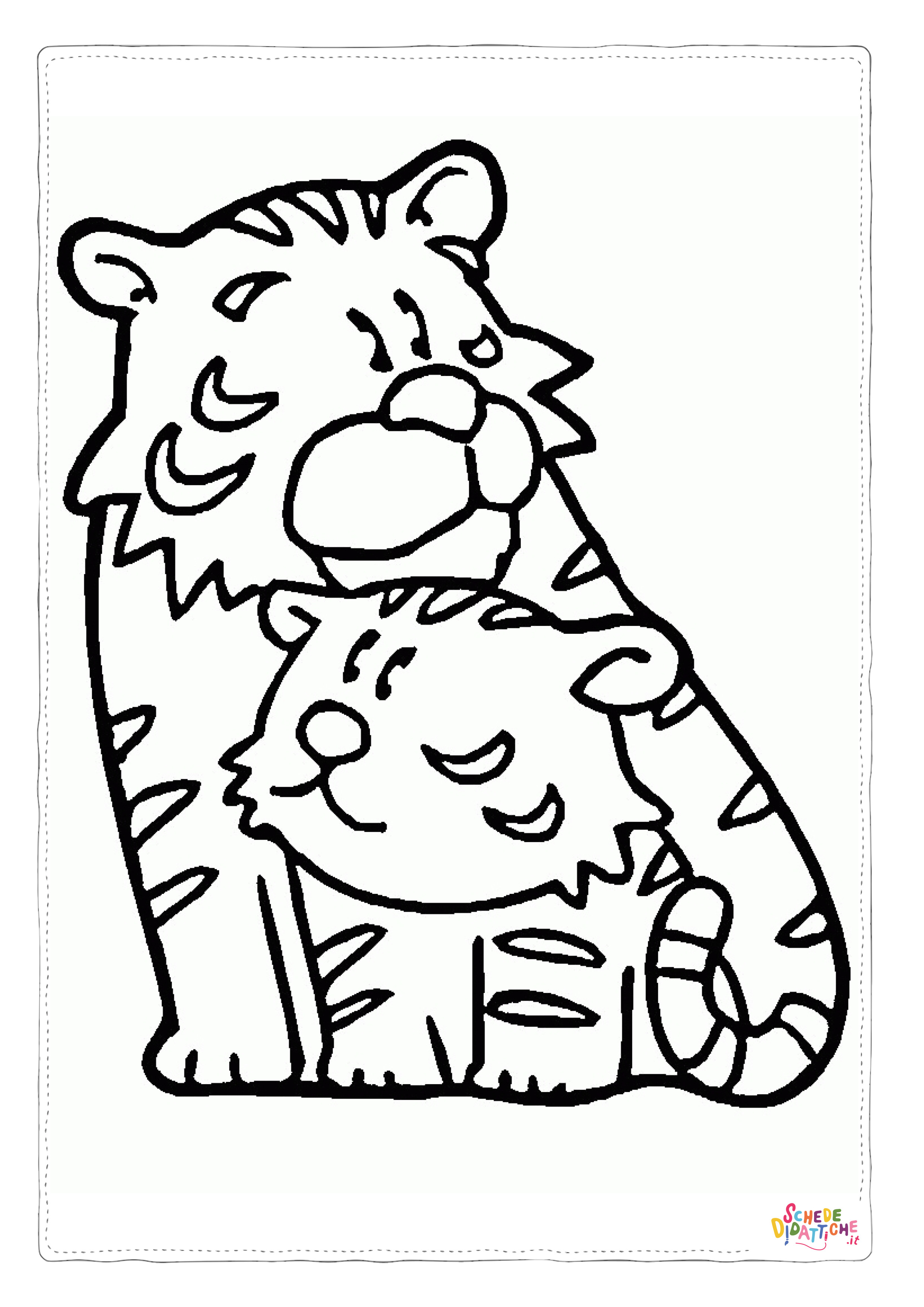 Disegno "Disegno di tigre da stampare e colorare 40" Disegno di tigre da stampare e colorare 40