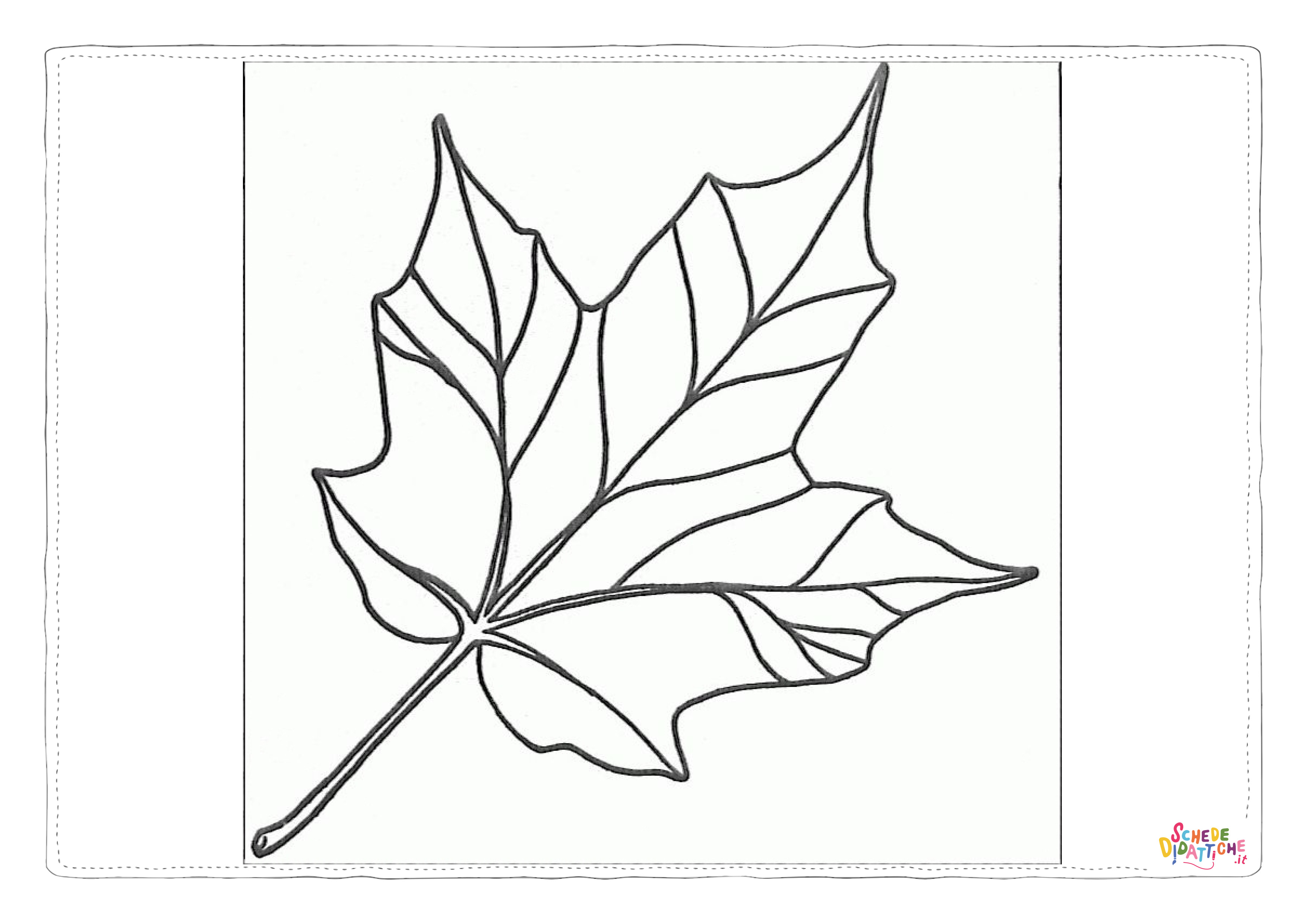 Disegno "Disegno di foglia da stampare e colorare 21" Disegno di foglia da stampare e colorare 21