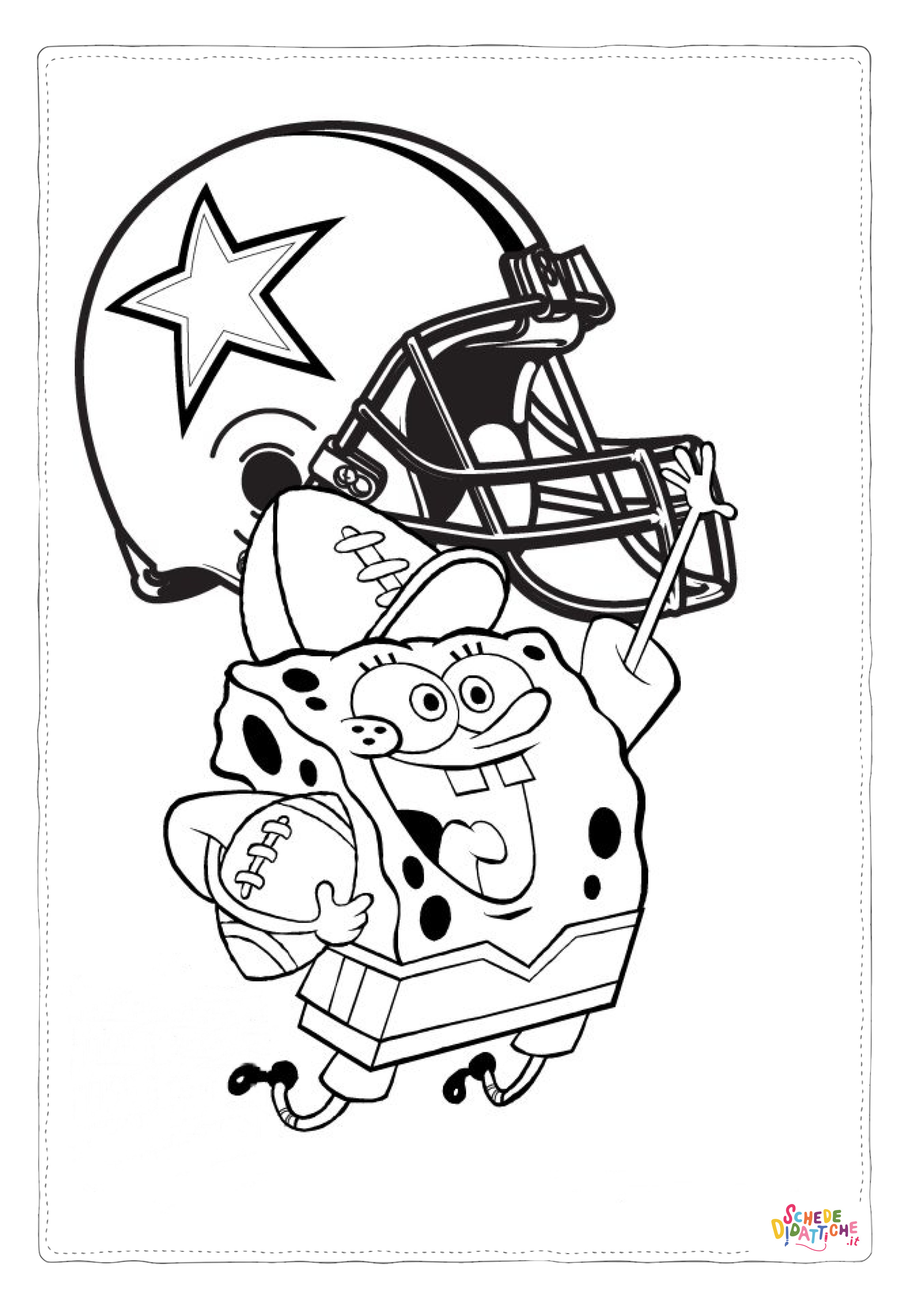 Disegno di football americano da stampare e colorare 2