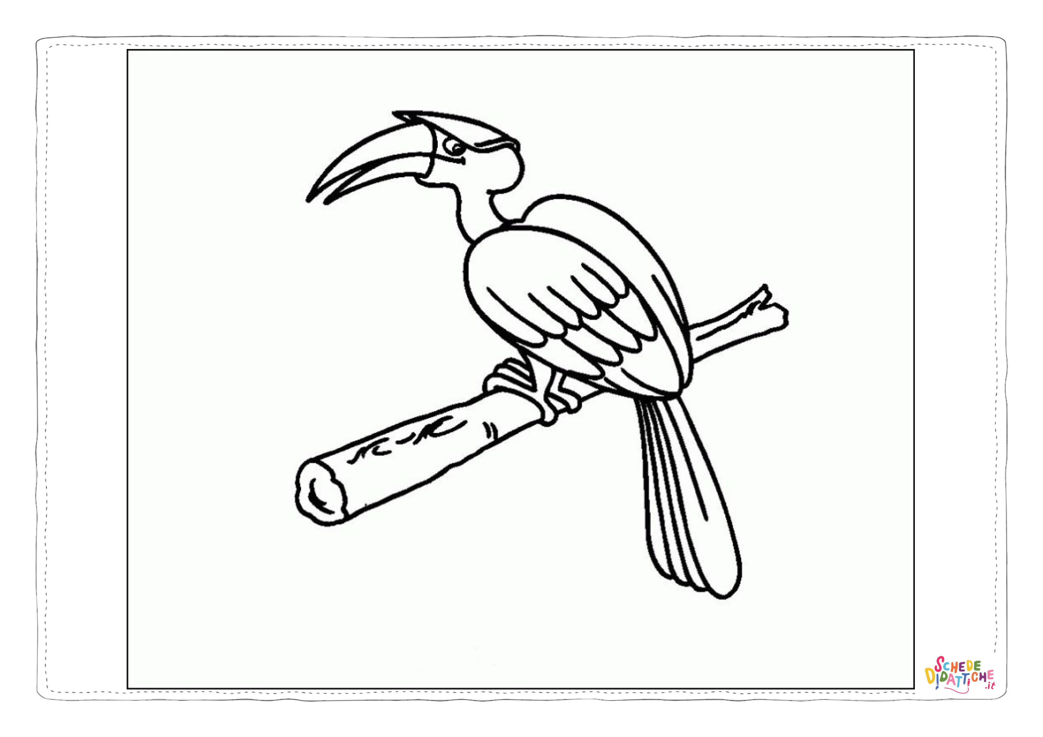 Disegno "Disegno di tucano da stampare e colorare 3" Disegno di tucano da stampare e colorare 3
