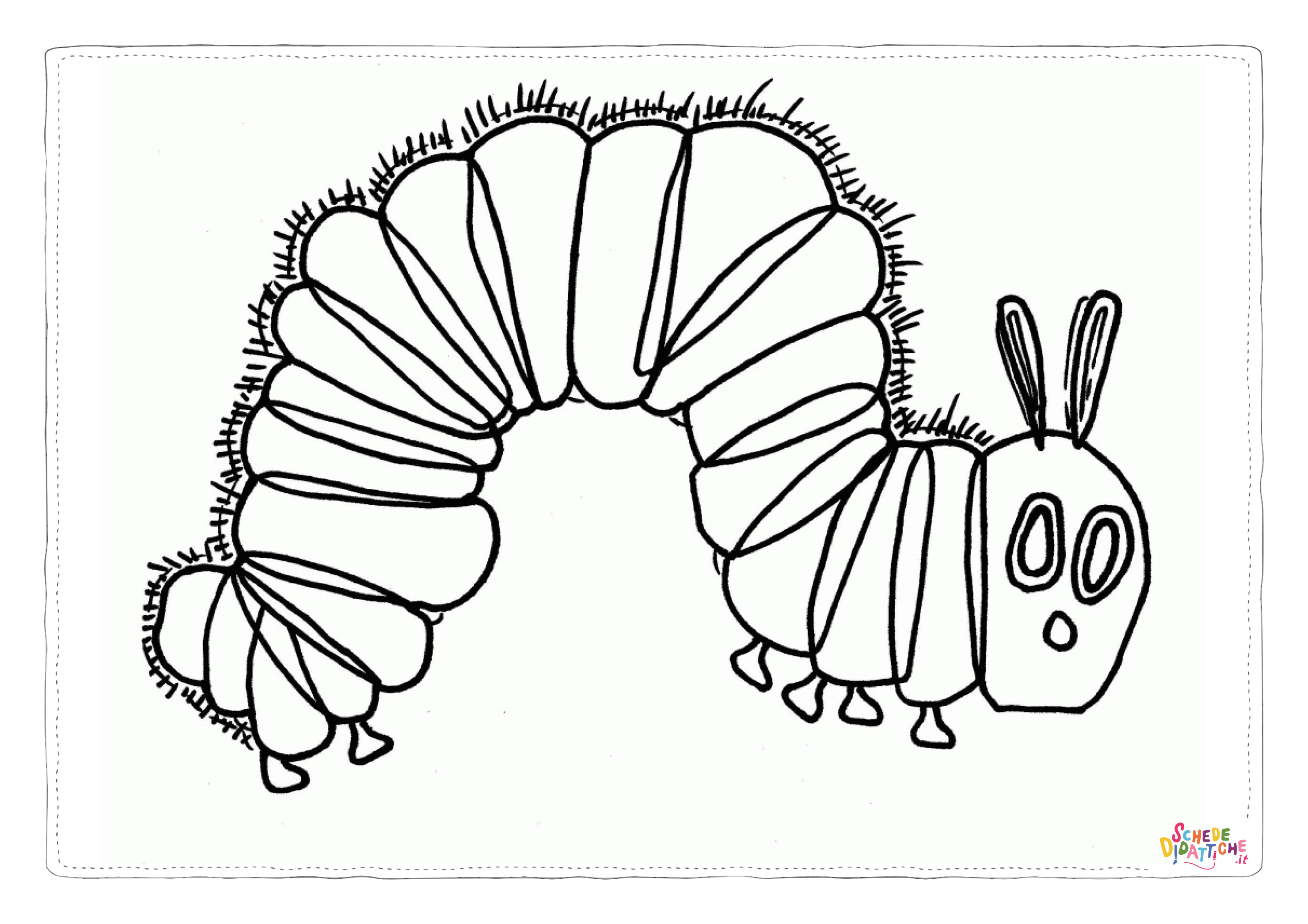 Disegno "Disegno di verme da stampare e colorare 6" Disegno di verme da stampare e colorare 6